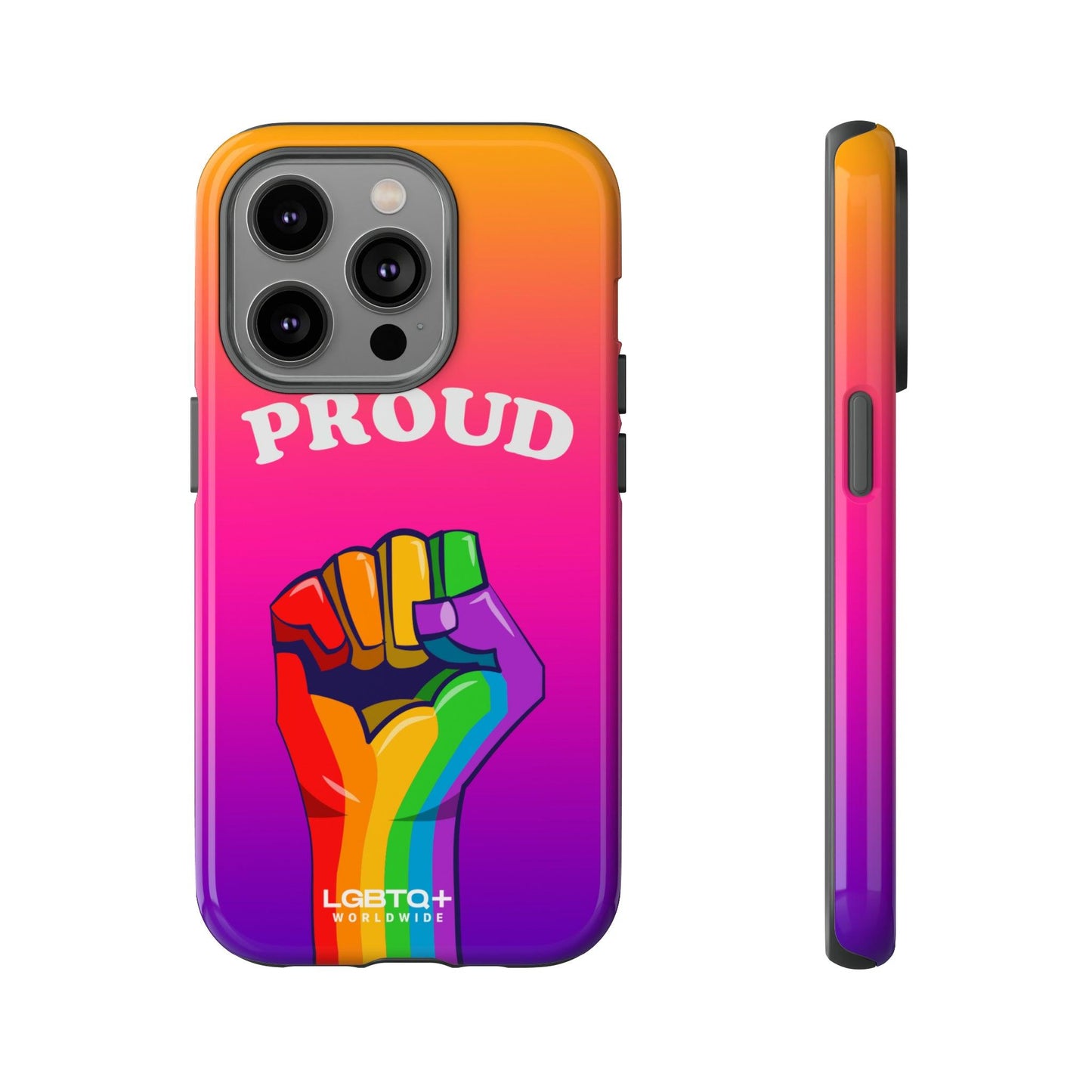 LGBTQWorldwide - ,,GLÜCKLICH" Doppelgehäuse Handyhülle Accessories, Glossy, iPhone Cases, Matte, Phone accessory, Phone Cases, Samsung Cases, Thermo, Valentine's Day Picks lgbtq Bekleidung Accessoires unisex Zubehör