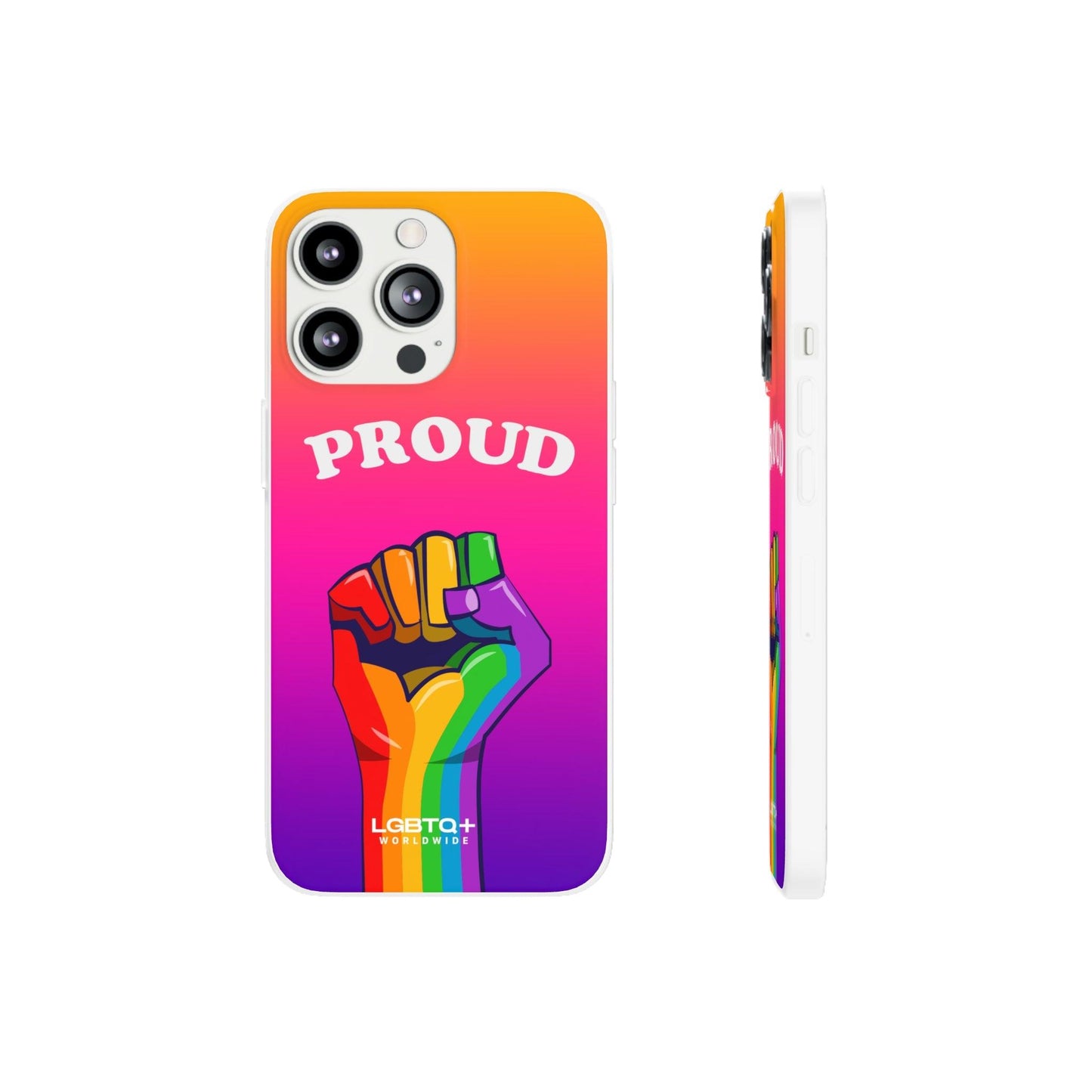 LGBTQWorldwide - ,,GLÜCKLICH" Flexible Handyhülle Accessories, Case, iPhone, iPhone Cases, Phone accessory, Phone Cases, Samsung Cases, silikon, Valentine's Day promotion lgbtq Bekleidung Accessoires unisex Zubehör