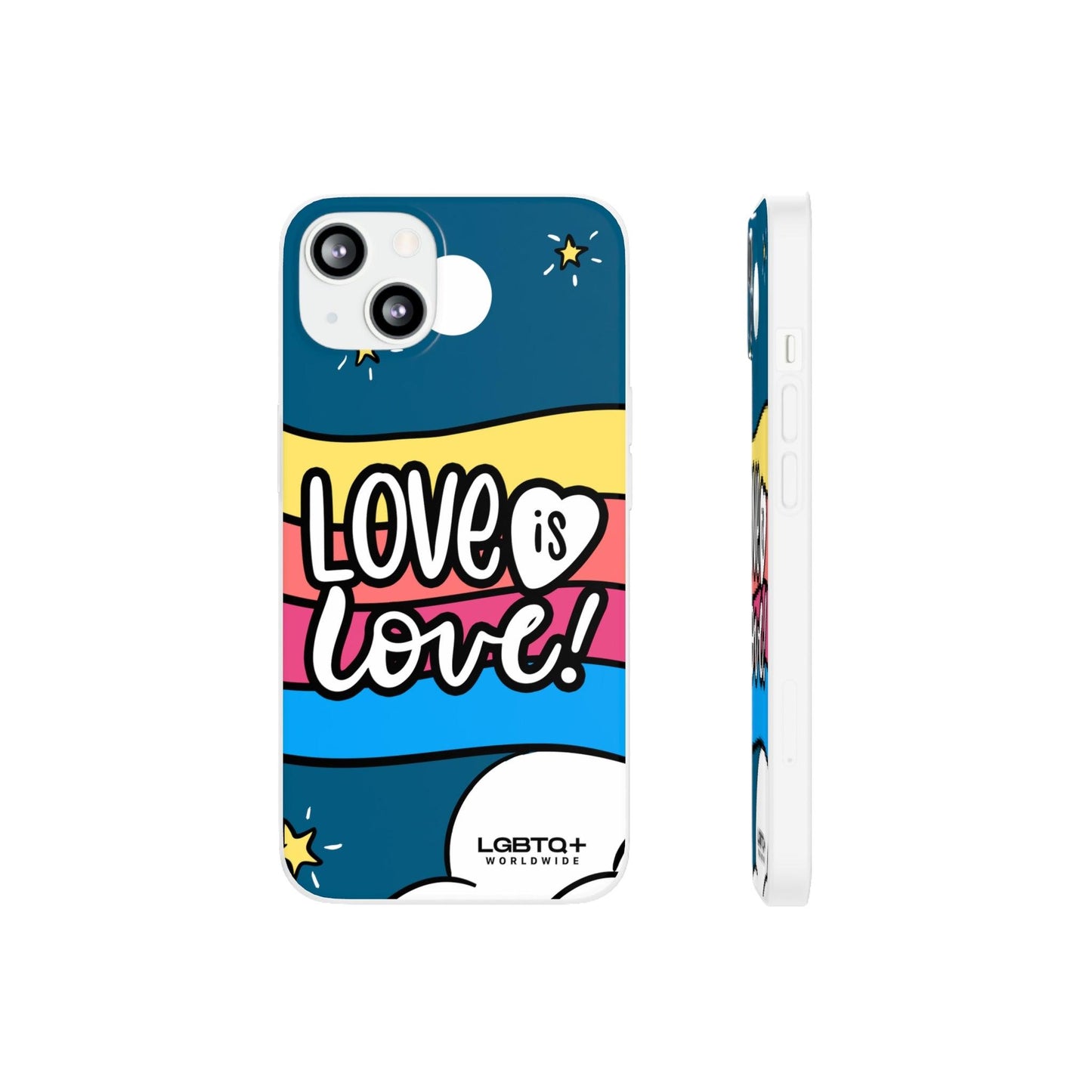 LGBTQWorldwide - ,,LIEBES WOLKE" Flexible Handyhülle Accessories, Case, iPhone, iPhone Cases, Phone accessory, Phone Cases, Samsung Cases, silikon, Valentine's Day promotion lgbtq Bekleidung Accessoires unisex Zubehör