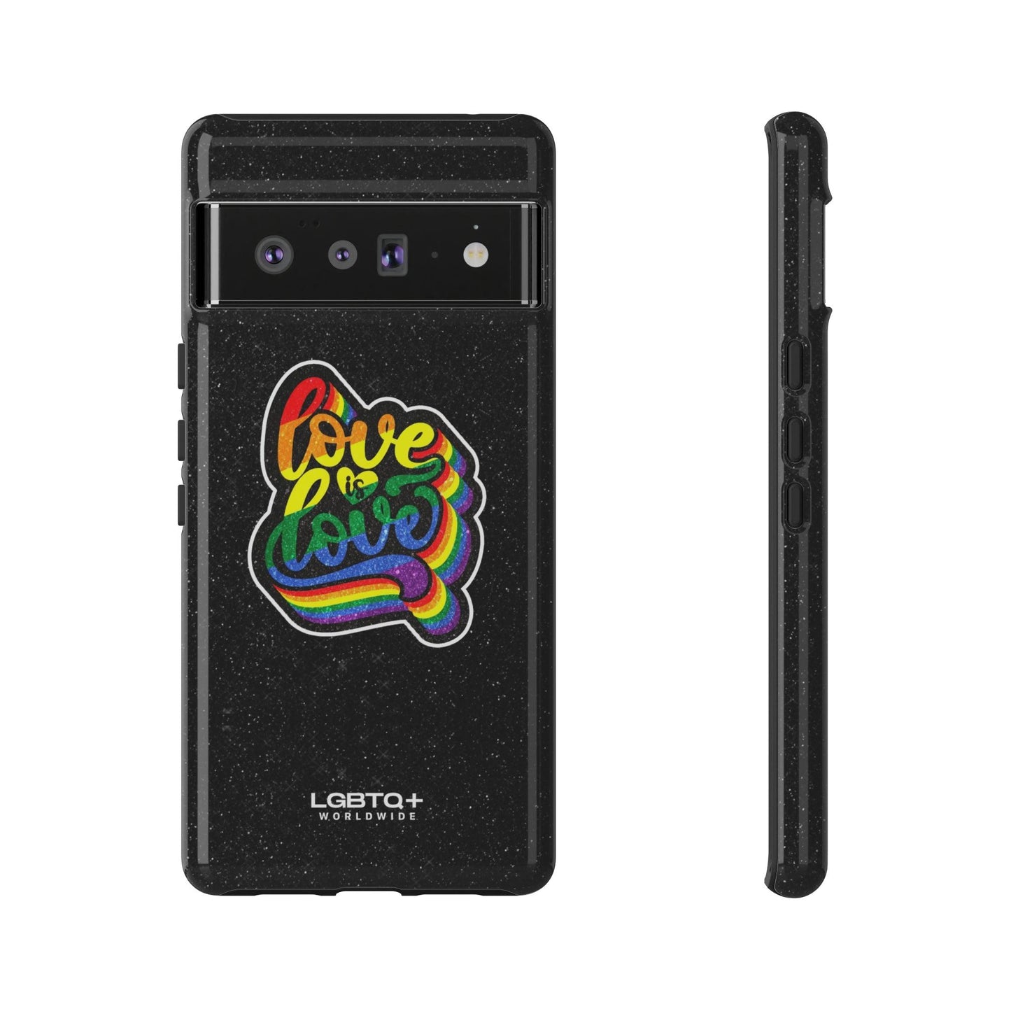 LGBTQWorldwide - ,,LOVE IS LOVE" Doppelgehäuse Handyhülle Accessories, Glossy, iPhone Cases, Matte, Phone accessory, Phone Cases, Samsung Cases, Thermo, Valentine's Day Picks lgbtq Bekleidung Accessoires unisex Zubehör