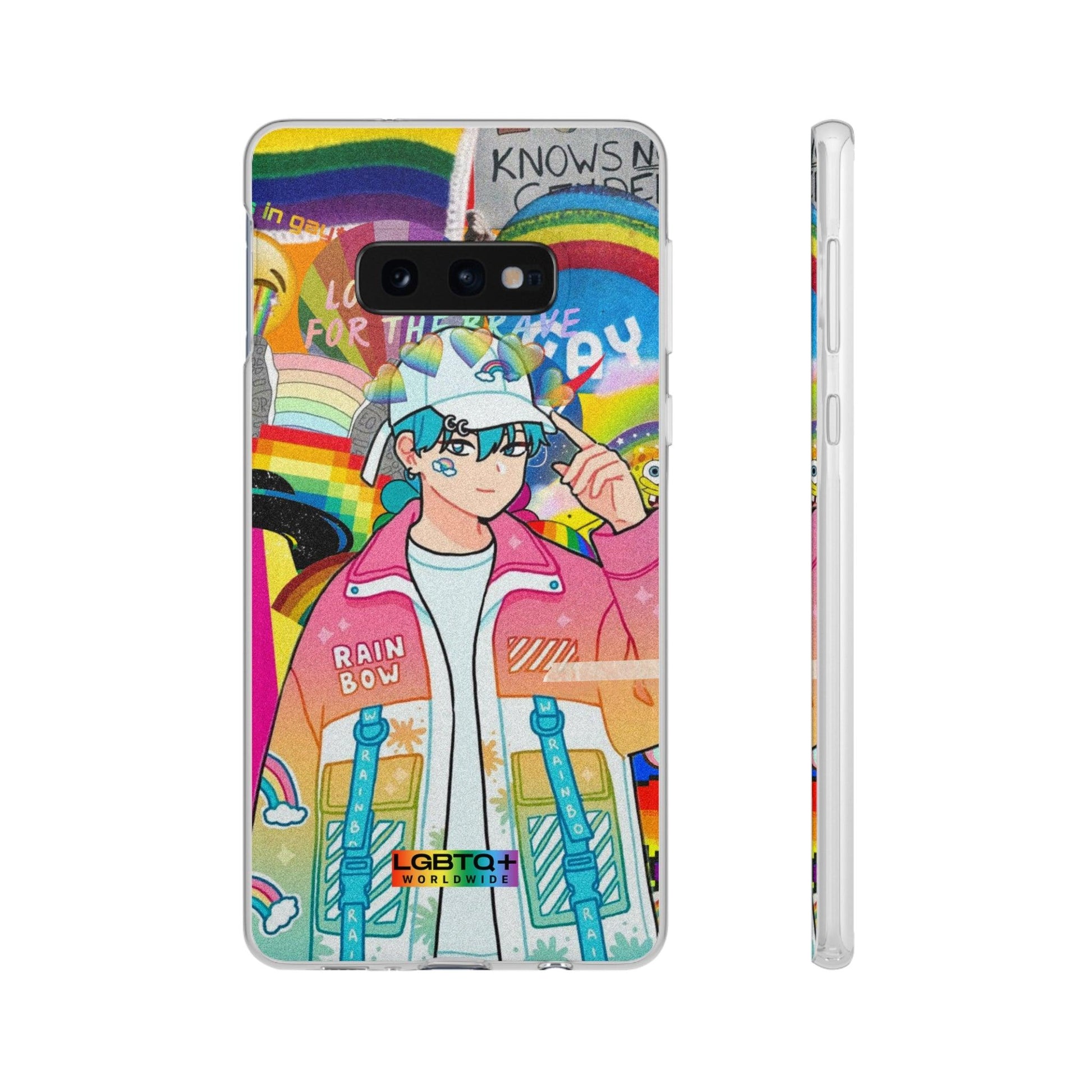 LGBTQWorldwide - ,,REGENBOGEN JUNGE" Flexible Handyhülle Accessories, Case, iPhone, iPhone Cases, Phone accessory, Phone Cases, Samsung Cases, silikon, Valentine's Day promotion lgbtq Bekleidung Accessoires unisex Zubehör