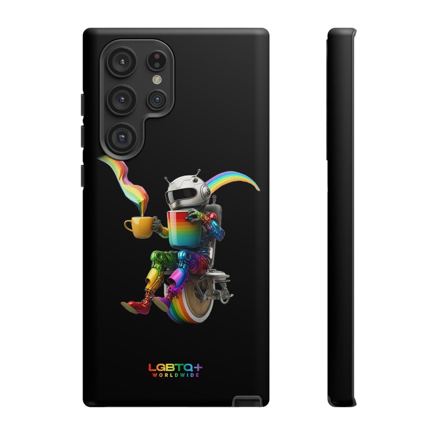 LGBTQWorldwide - ,,LUSTIGER ROBOTER" Doppelgehäuse Handyhülle Accessories, Glossy, iPhone Cases, Matte, Phone accessory, Phone Cases, Samsung Cases, tough, Valentine's Day Picks lgbtq Bekleidung Accessoires unisex Zubehör