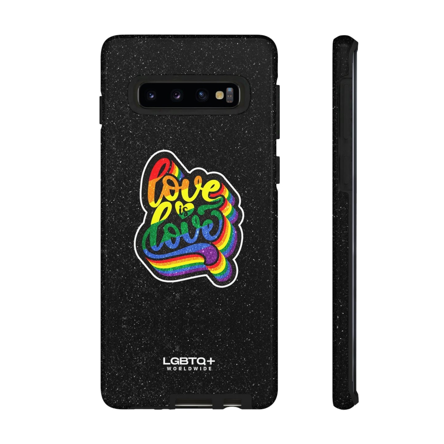 LGBTQWorldwide - ,,LOVE IS LOVE" Doppelgehäuse Handyhülle Accessories, Glossy, iPhone Cases, Matte, Phone accessory, Phone Cases, Samsung Cases, Thermo, Valentine's Day Picks lgbtq Bekleidung Accessoires unisex Zubehör