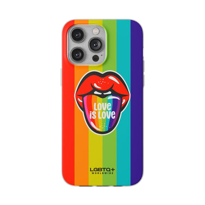 LGBTQWorldwide - ,,LIEBES ZUNGE" Flexible Handyhülle Accessories, Case, iPhone, iPhone Cases, Phone accessory, Phone Cases, Samsung Cases, silikon, Valentine's Day promotion lgbtq Bekleidung Accessoires unisex Zubehör