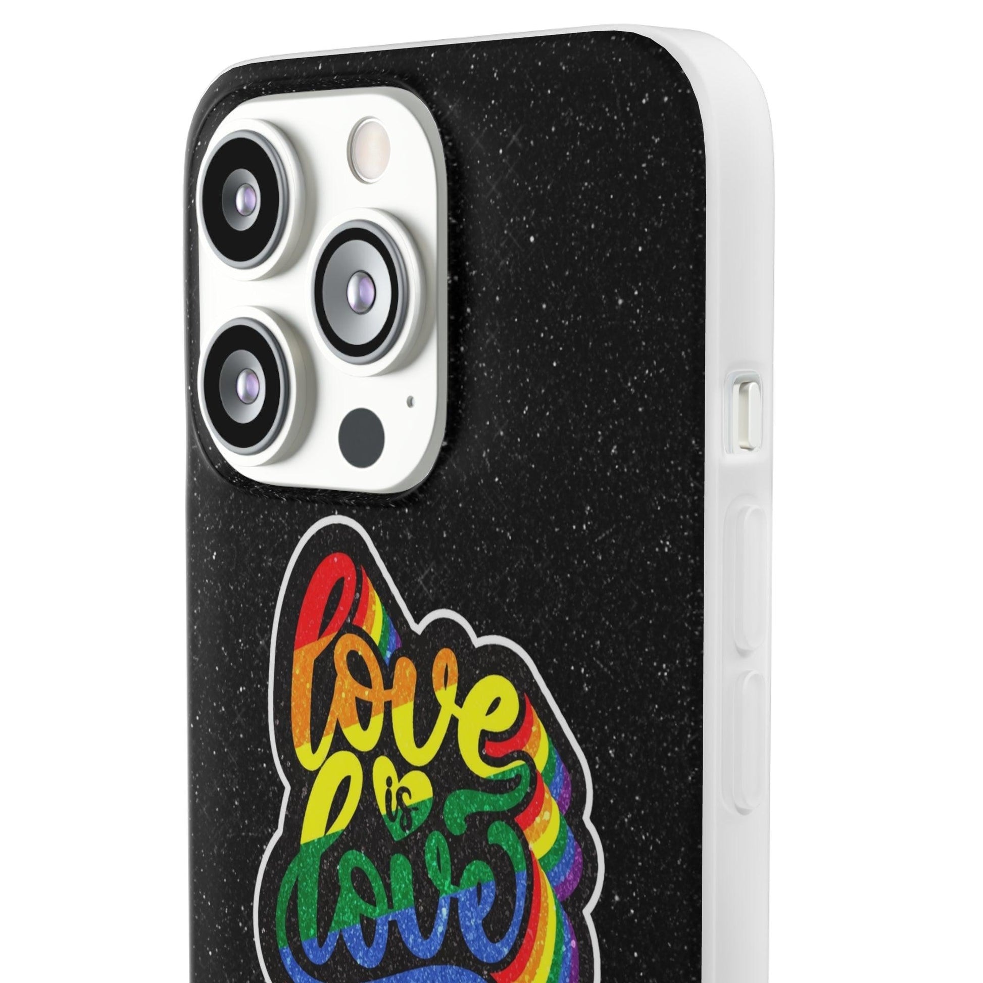 LGBTQWorldwide - ,,LIEBE IST LIEBE" Flexible Handyhülle Accessories, Case, iPhone, iPhone Cases, Phone accessory, Phone Cases, Samsung Cases, Valentine's Day promotion lgbtq Bekleidung Accessoires unisex Zubehör