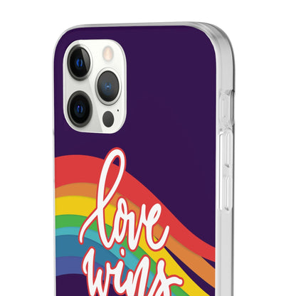 LGBTQWorldwide - ,,LIEBE GEWINNT" Flexible Handyhülle Accessories, Case, iPhone, iPhone Cases, Phone accessory, Phone Cases, Samsung Cases, silikon, Valentine's Day promotion lgbtq Bekleidung Accessoires unisex Zubehör