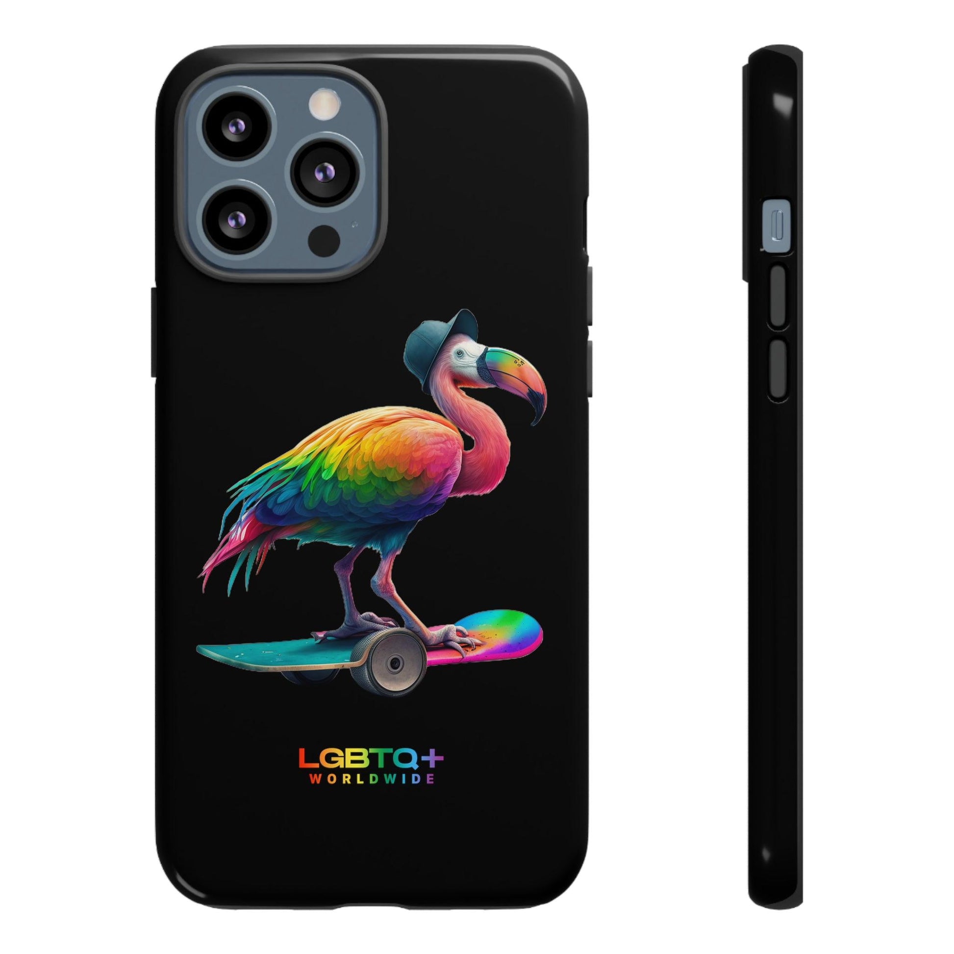 LGBTQWorldwide - ,,FLAMINGO" Doppelgehäuse Handyhülle Accessories, Glossy, iPhone Cases, Matte, Phone accessory, Phone Cases, Samsung Cases, tough, Valentine's Day Picks lgbtq Bekleidung Accessoires unisex Zubehör