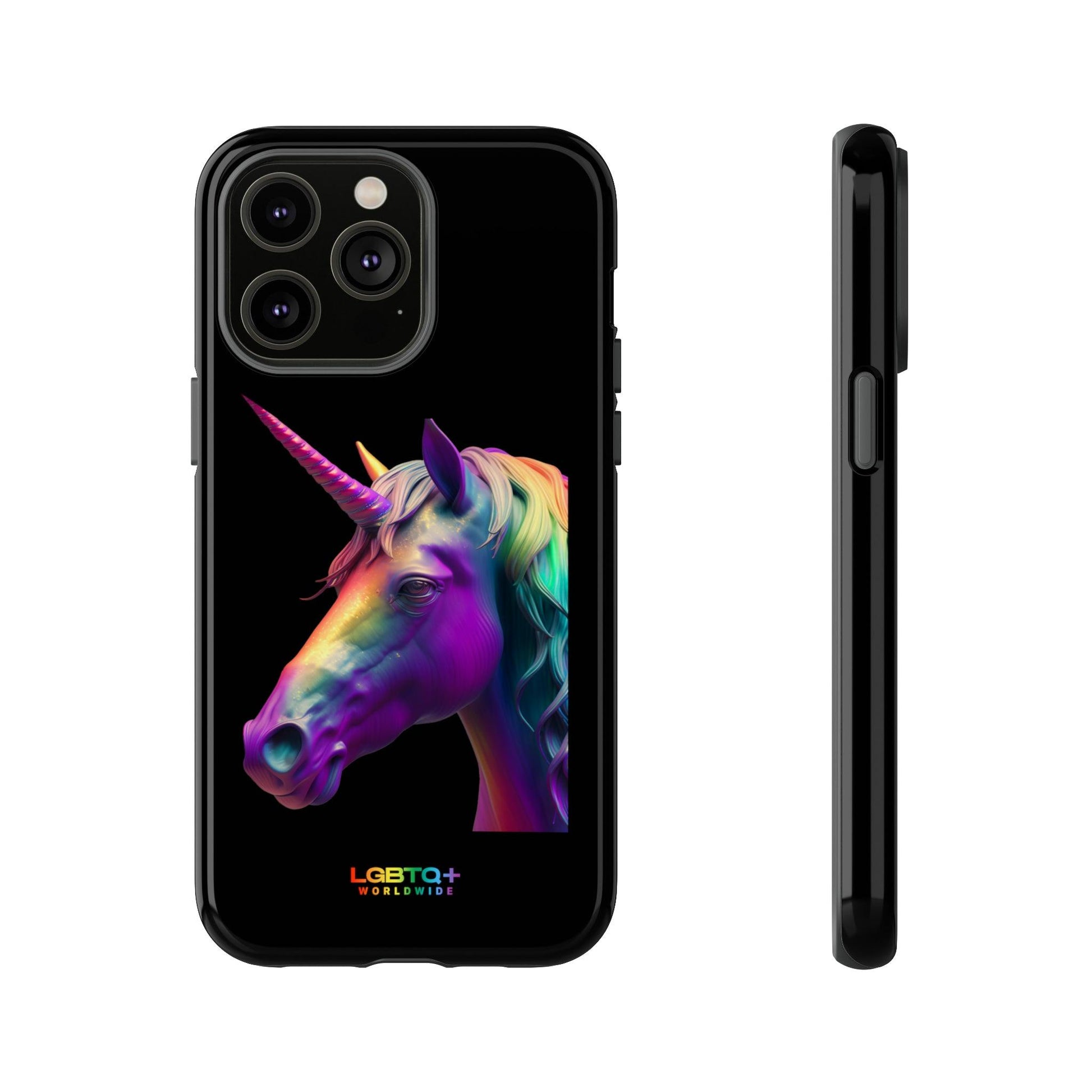 LGBTQWorldwide - ,,REGENBOGEN EINHORN" Doppelgehäuse Handyhülle Accessories, Glossy, iPhone Cases, Matte, Phone accessory, Phone Cases, Samsung Cases, tough, Valentine's Day Picks lgbtq Bekleidung Accessoires unisex Zubehör