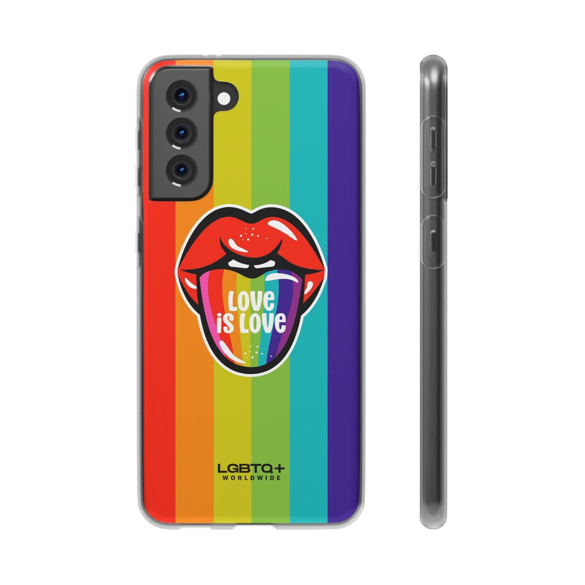 LGBTQWorldwide - ,,LIEBES ZUNGE" Flexible Handyhülle Accessories, Case, iPhone, iPhone Cases, Phone accessory, Phone Cases, Samsung Cases, silikon, Valentine's Day promotion lgbtq Bekleidung Accessoires unisex Zubehör