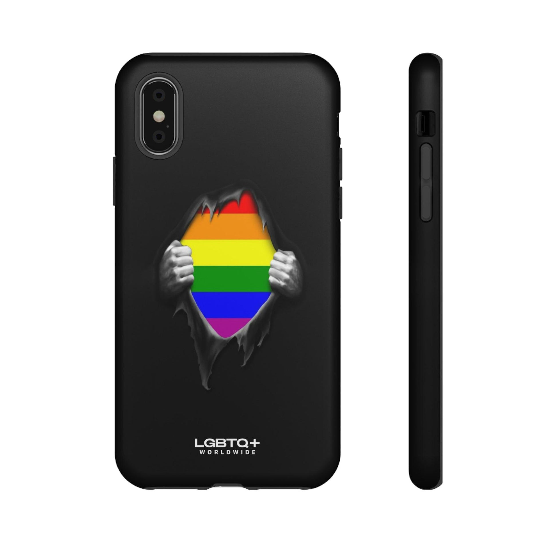 LGBTQWorldwide - ,,SCHWARZES LOCH" Doppelgehäuse Handyhülle Accessories, Glossy, iPhone Cases, Matte, Phone accessory, Phone Cases, Samsung Cases, Thermo, Valentine's Day Picks lgbtq Bekleidung Accessoires unisex Zubehör