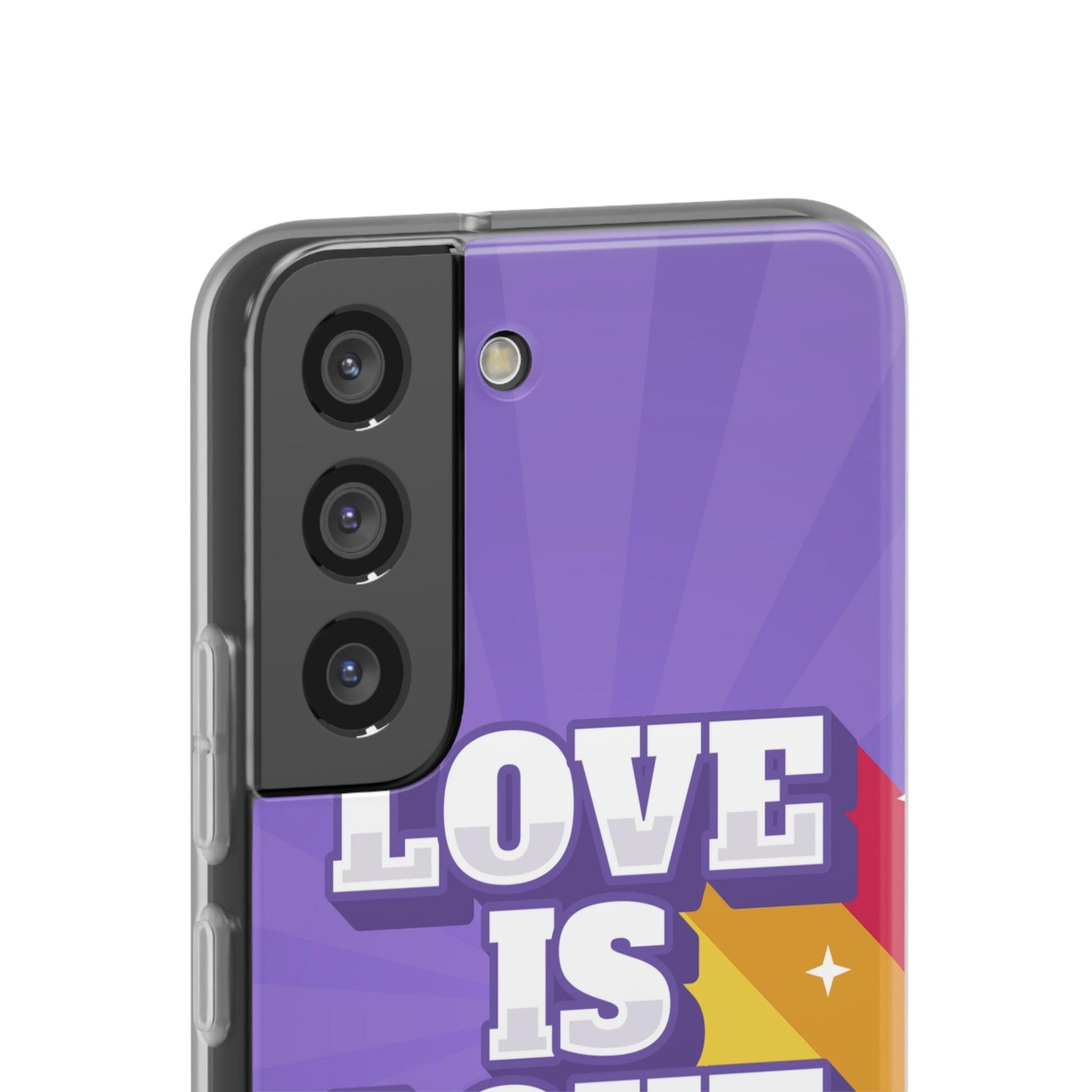 LGBTQWorldwide - ,,LOVE IS LOVE" Flexible Handyhülle Accessories, Case, iPhone, iPhone Cases, Phone accessory, Phone Cases, Samsung Cases, silikon, Valentine's Day promotion lgbtq Bekleidung Accessoires unisex Zubehör