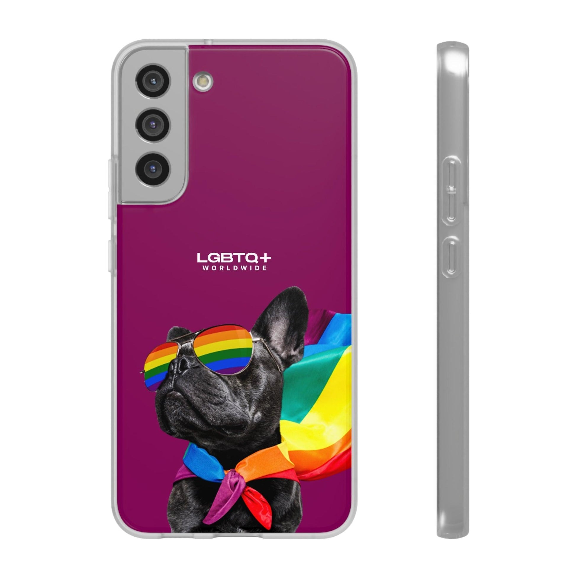 LGBTQWorldwide - ,,GLÜCKLICHER HUND" Flexible Handyhülle Accessories, Case, iPhone, iPhone Cases, Phone accessory, Phone Cases, Samsung Cases, silikon, Valentine's Day promotion lgbtq Bekleidung Accessoires unisex Zubehör