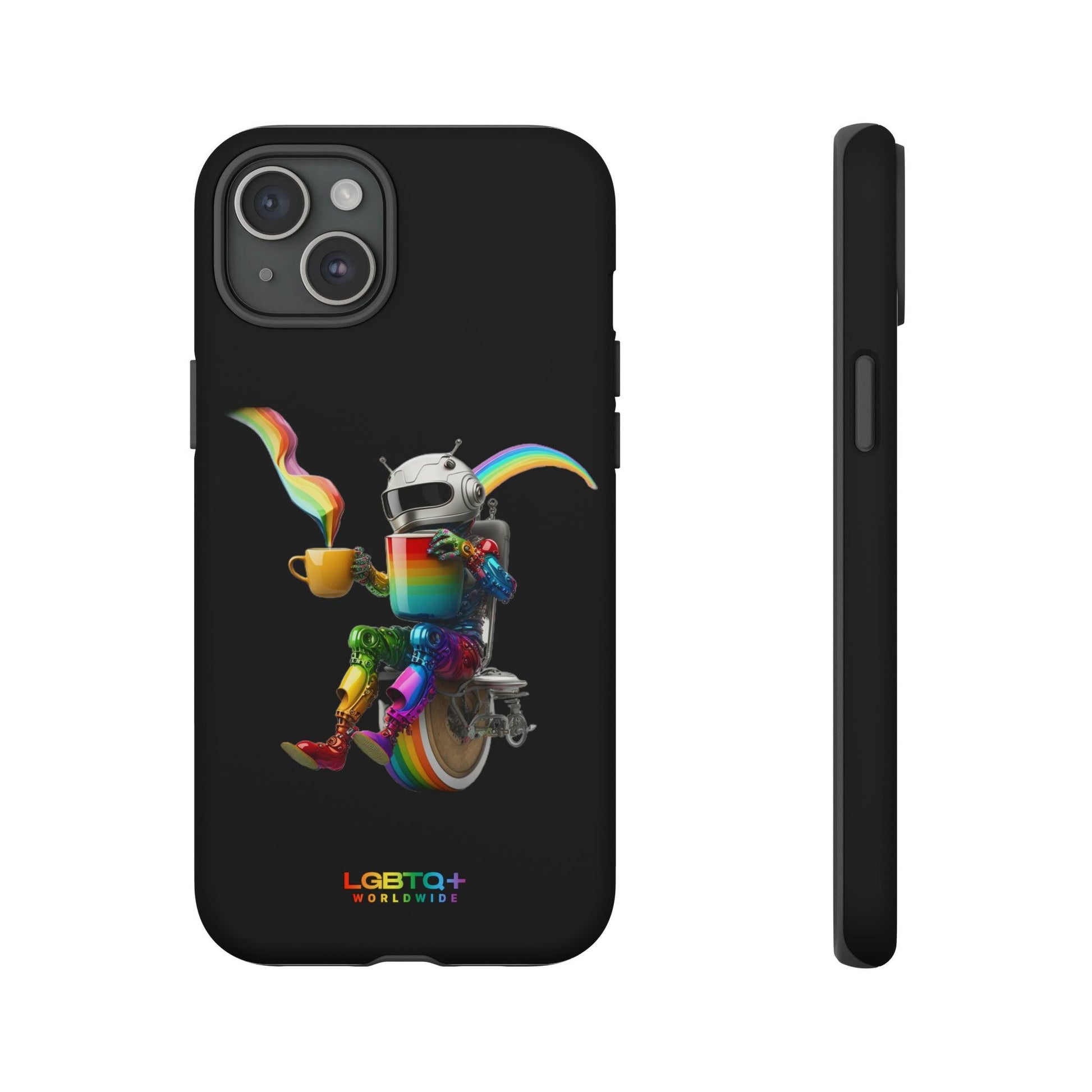 LGBTQWorldwide - ,,LUSTIGER ROBOTER" Doppelgehäuse Handyhülle Accessories, Glossy, iPhone Cases, Matte, Phone accessory, Phone Cases, Samsung Cases, tough, Valentine's Day Picks lgbtq Bekleidung Accessoires unisex Zubehör