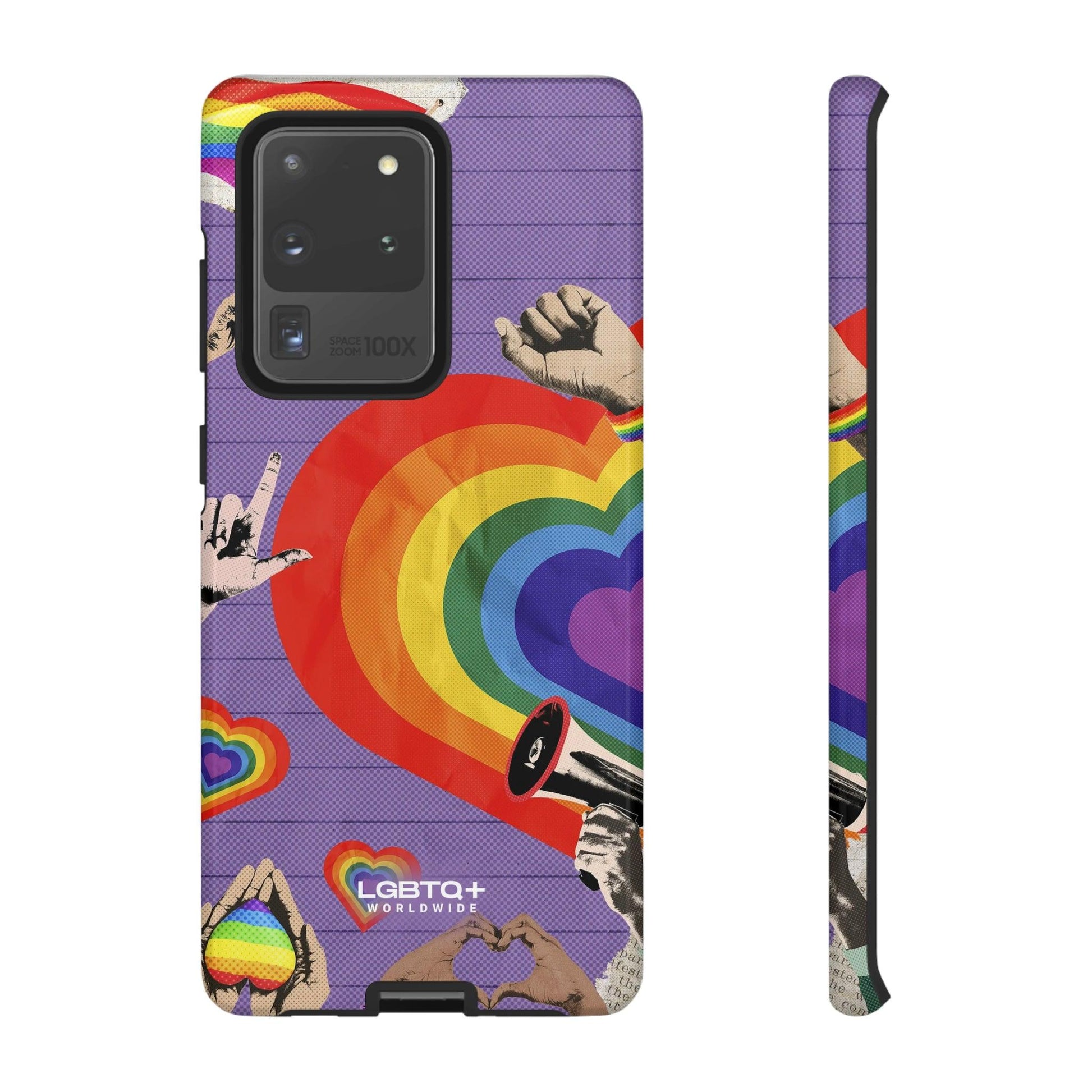 LGBTQWorldwide - ,,REGENBOGEN HERZ" Doppelgehäuse Handyhülle Accessories, Glossy, iPhone Cases, Matte, Phone accessory, Phone Cases, Samsung Cases, Thermo, Valentine's Day Picks lgbtq Bekleidung Accessoires unisex Zubehör