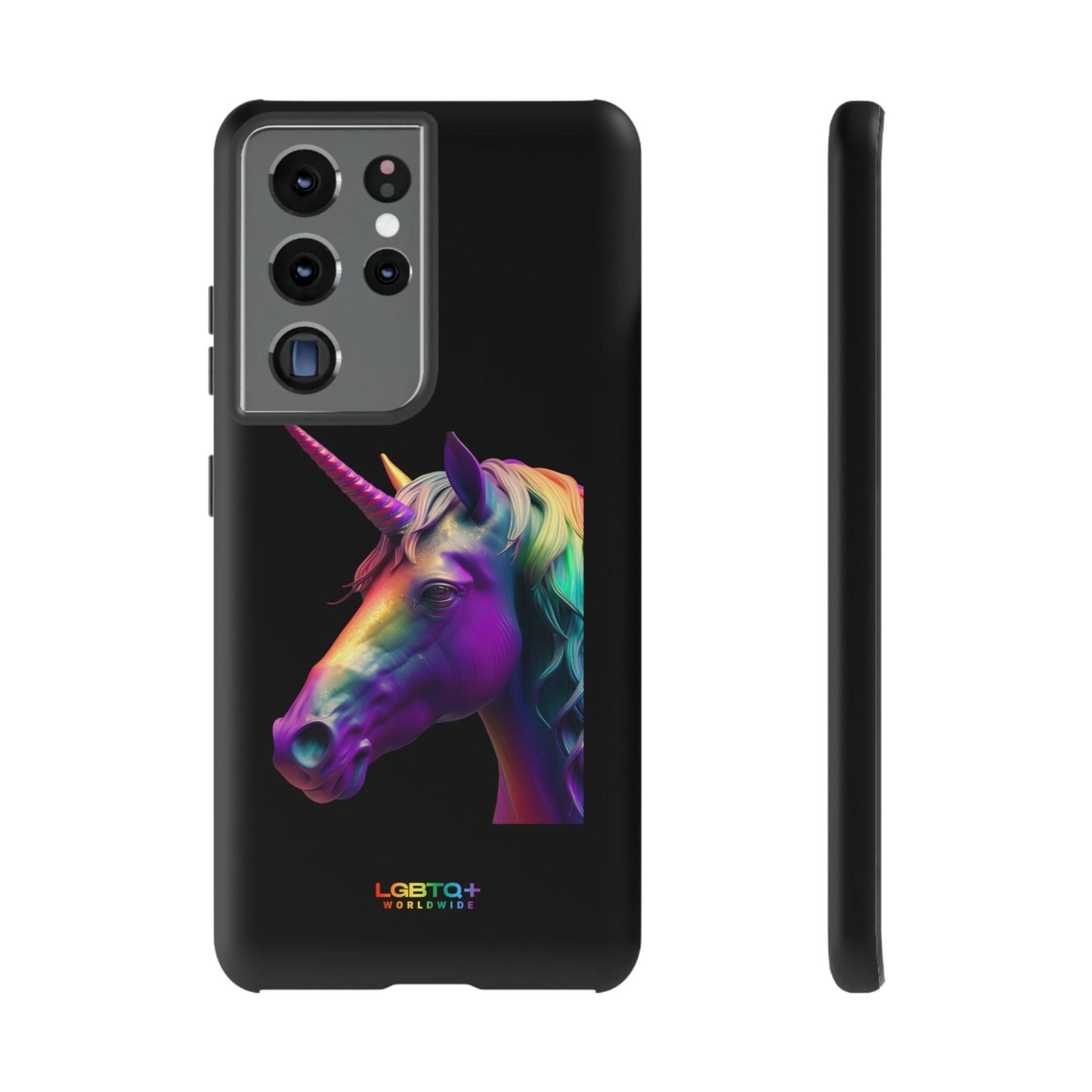 LGBTQWorldwide - ,,REGENBOGEN EINHORN" Doppelgehäuse Handyhülle Accessories, Glossy, iPhone Cases, Matte, Phone accessory, Phone Cases, Samsung Cases, tough, Valentine's Day Picks lgbtq Bekleidung Accessoires unisex Zubehör