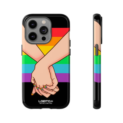 LGBTQWorldwide - ,,TOGETHER PRIDE" Doppelgehäuse Handyhülle Accessories, Glossy, iPhone Cases, Matte, Phone accessory, Phone Cases, Samsung Cases, Thermo, Valentine's Day Picks lgbtq Bekleidung Accessoires unisex Zubehör