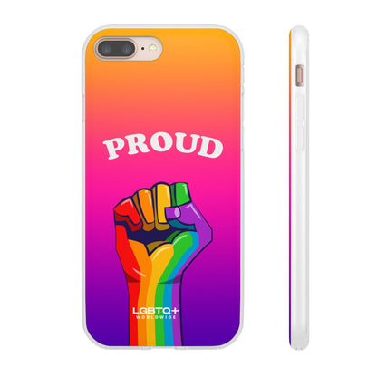 LGBTQWorldwide - ,,GLÜCKLICH" Flexible Handyhülle Accessories, Case, iPhone, iPhone Cases, Phone accessory, Phone Cases, Samsung Cases, silikon, Valentine's Day promotion lgbtq Bekleidung Accessoires unisex Zubehör