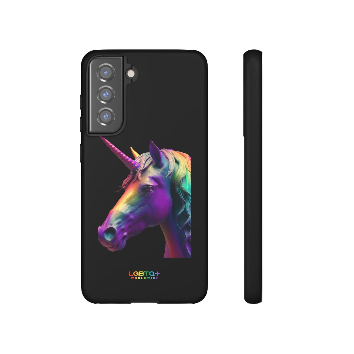 LGBTQWorldwide - ,,REGENBOGEN EINHORN" Doppelgehäuse Handyhülle Accessories, Glossy, iPhone Cases, Matte, Phone accessory, Phone Cases, Samsung Cases, tough, Valentine's Day Picks lgbtq Bekleidung Accessoires unisex Zubehör