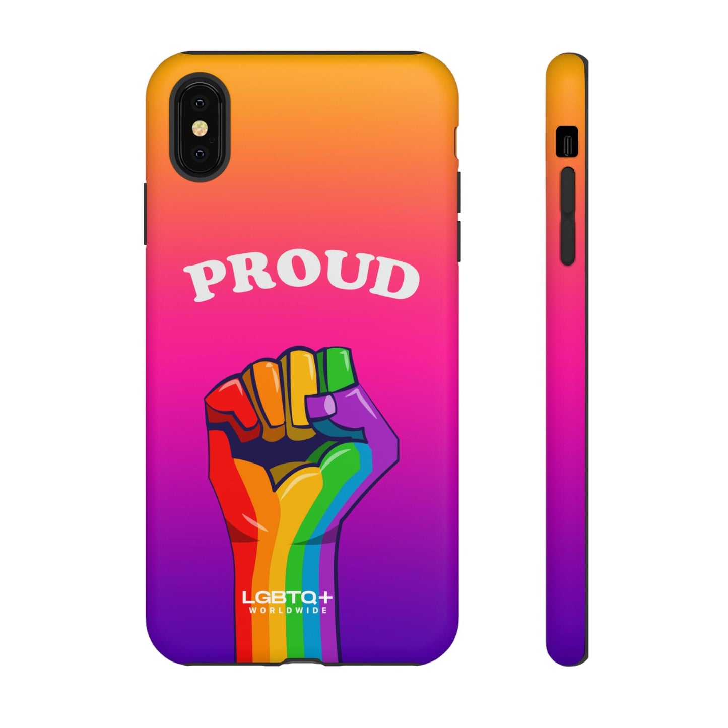 LGBTQWorldwide - ,,GLÜCKLICH" Doppelgehäuse Handyhülle Accessories, Glossy, iPhone Cases, Matte, Phone accessory, Phone Cases, Samsung Cases, Thermo, Valentine's Day Picks lgbtq Bekleidung Accessoires unisex Zubehör