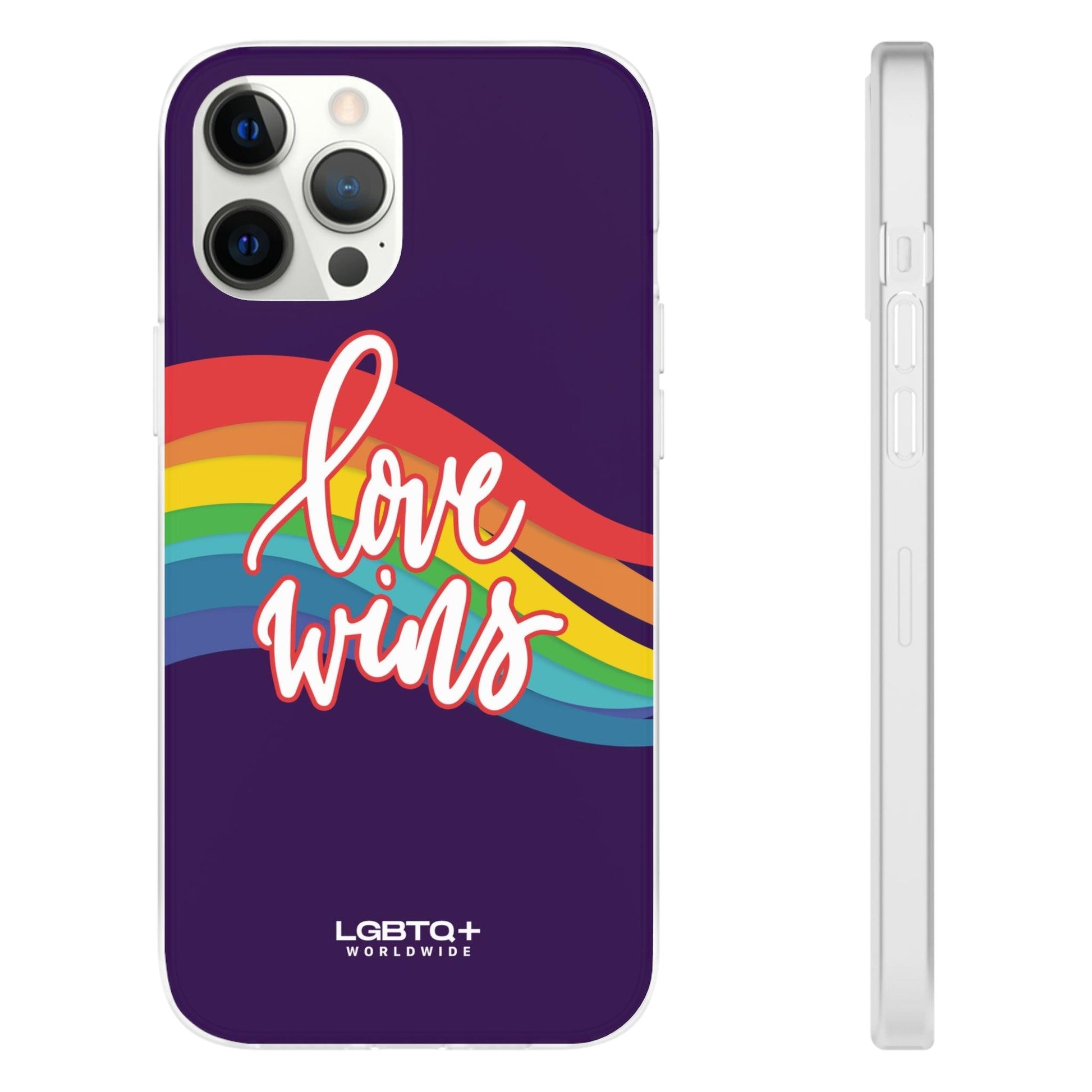 LGBTQWorldwide - ,,LIEBE GEWINNT" Flexible Handyhülle Accessories, Case, iPhone, iPhone Cases, Phone accessory, Phone Cases, Samsung Cases, silikon, Valentine's Day promotion lgbtq Bekleidung Accessoires unisex Zubehör