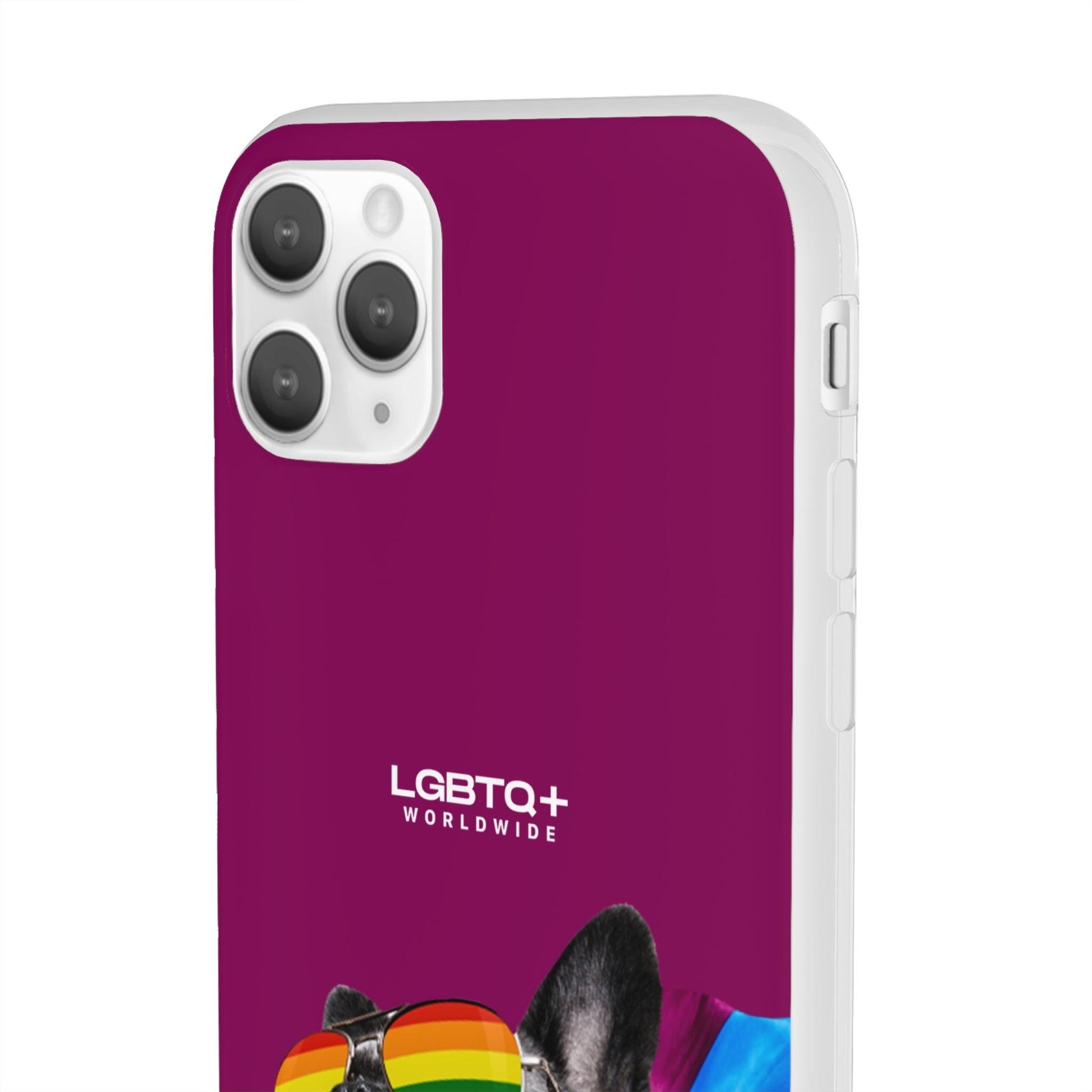 LGBTQWorldwide - ,,GLÜCKLICHER HUND" Flexible Handyhülle Accessories, Case, iPhone, iPhone Cases, Phone accessory, Phone Cases, Samsung Cases, silikon, Valentine's Day promotion lgbtq Bekleidung Accessoires unisex Zubehör