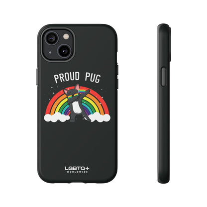 LGBTQWorldwide - ,,PROUD PUG" Doppelgehäuse Handyhülle Accessories, Glossy, iPhone Cases, Matte, Phone accessory, Phone Cases, Samsung Cases, Thermo, Valentine's Day Picks lgbtq Bekleidung Accessoires unisex Zubehör