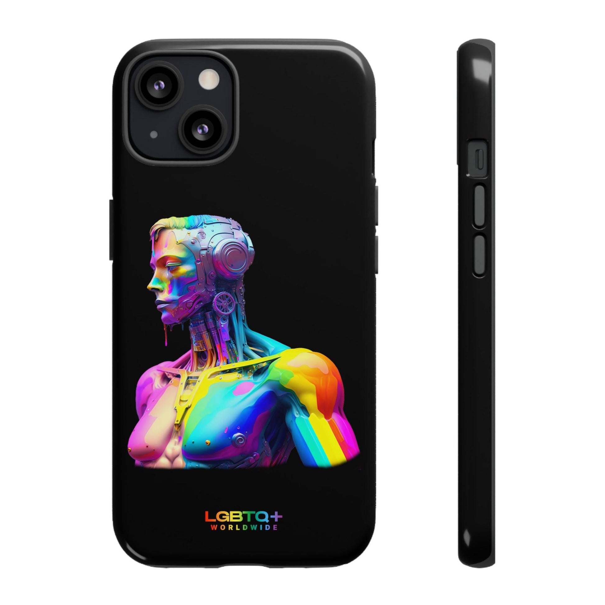 LGBTQWorldwide - ,,ZUKÜNFTIGER ROBOTER" Doppelgehäuse Handyhülle Accessories, Glossy, iPhone Cases, Matte, Phone accessory, Phone Cases, Samsung Cases, tough, Valentine's Day Picks lgbtq Bekleidung Accessoires unisex Zubehör