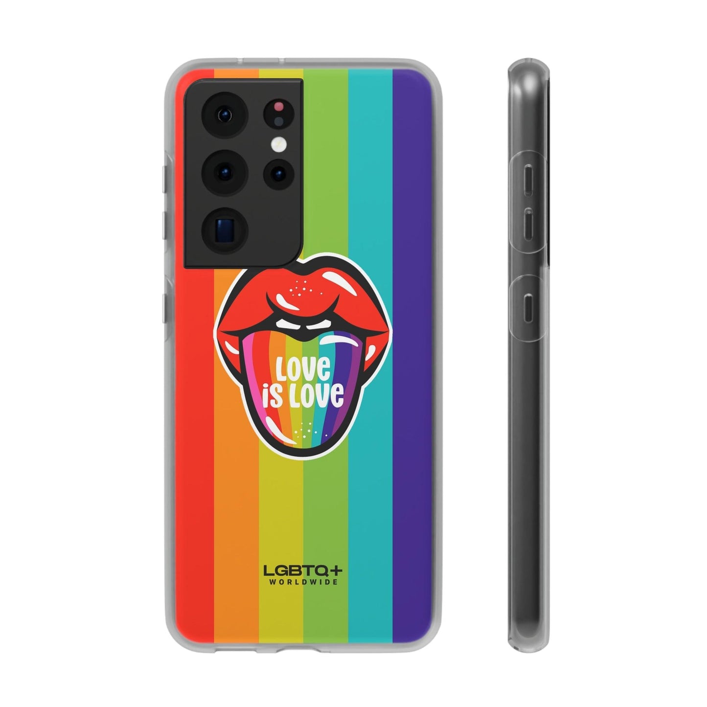 LGBTQWorldwide - ,,LIEBES ZUNGE" Flexible Handyhülle Accessories, Case, iPhone, iPhone Cases, Phone accessory, Phone Cases, Samsung Cases, silikon, Valentine's Day promotion lgbtq Bekleidung Accessoires unisex Zubehör