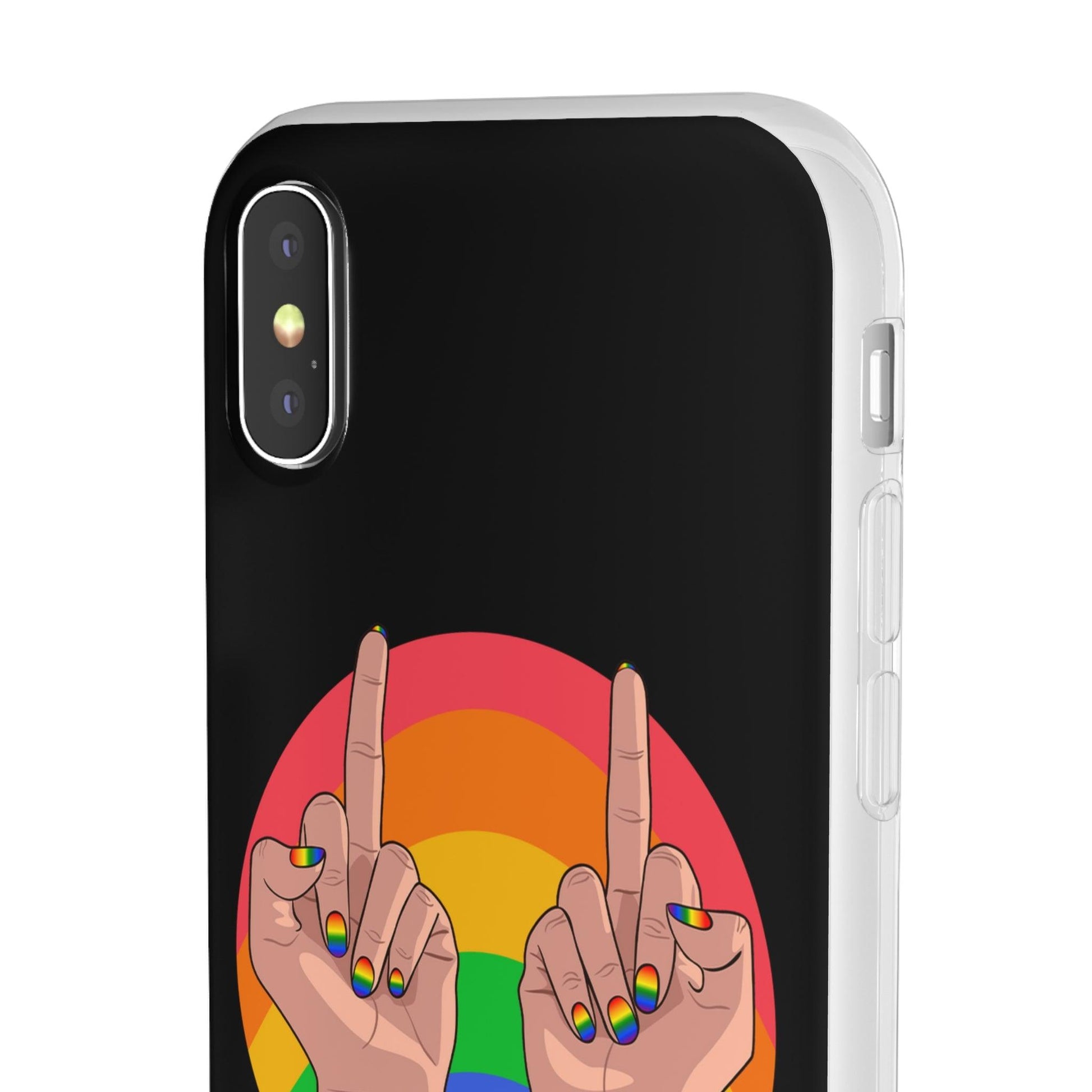 LGBTQWorldwide - ,,GIVE A FUCK" Flexible Handyhülle Accessories, Case, iPhone, iPhone Cases, Phone accessory, Phone Cases, Samsung Cases, silikon, Valentine's Day promotion lgbtq Bekleidung Accessoires unisex Zubehör