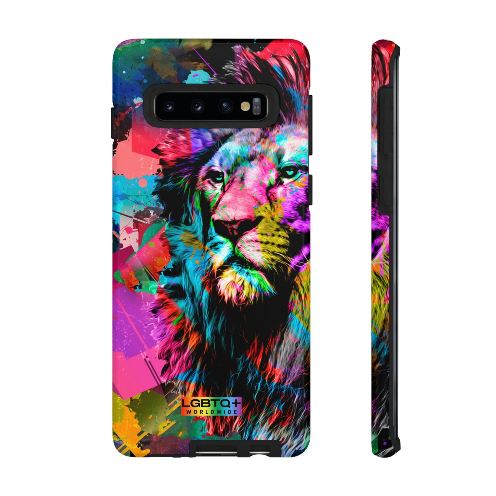 LGBTQWorldwide - ,,STARKER LÖWE" Doppelgehäuse Handyhülle Accessories, Glossy, iPhone Cases, Matte, Phone accessory, Phone Cases, Samsung Cases, Thermo, Valentine's Day Picks lgbtq Bekleidung Accessoires unisex Zubehör