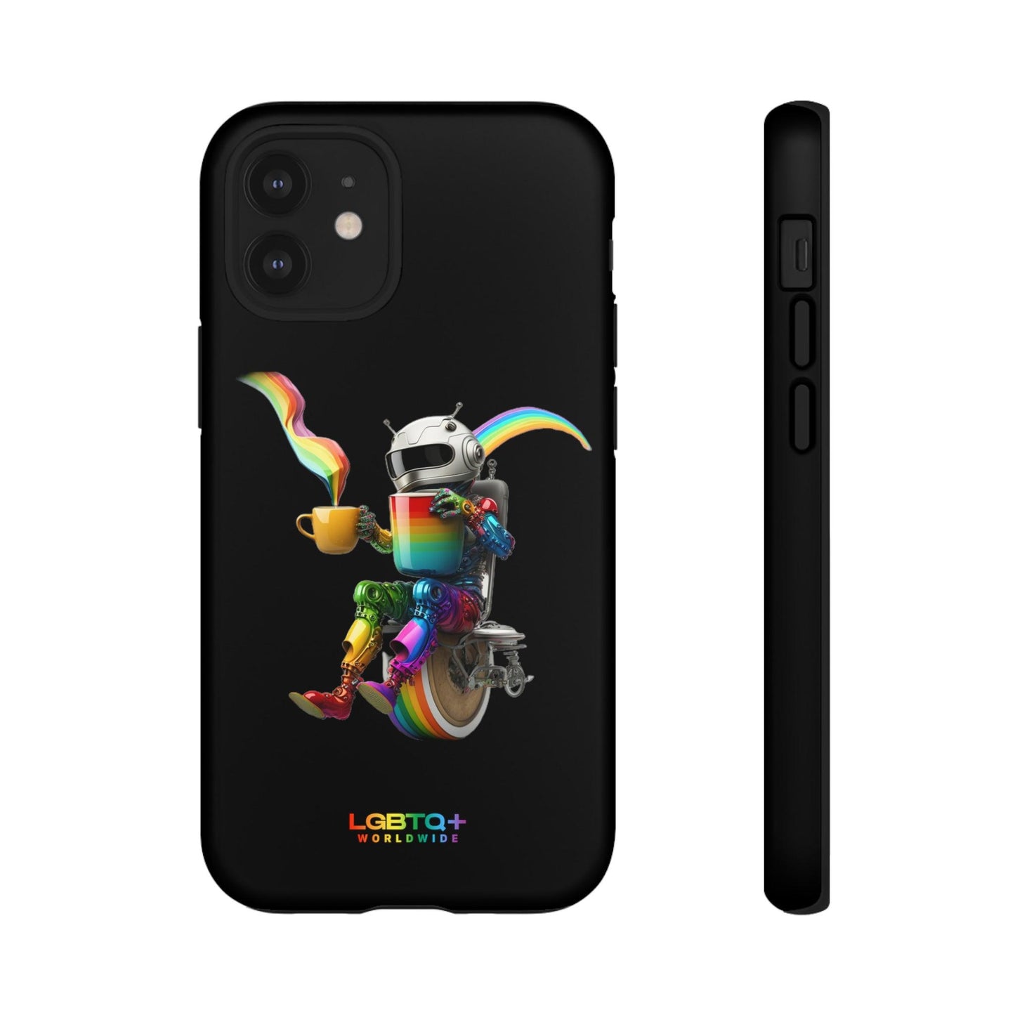 LGBTQWorldwide - ,,LUSTIGER ROBOTER" Doppelgehäuse Handyhülle Accessories, Glossy, iPhone Cases, Matte, Phone accessory, Phone Cases, Samsung Cases, tough, Valentine's Day Picks lgbtq Bekleidung Accessoires unisex Zubehör