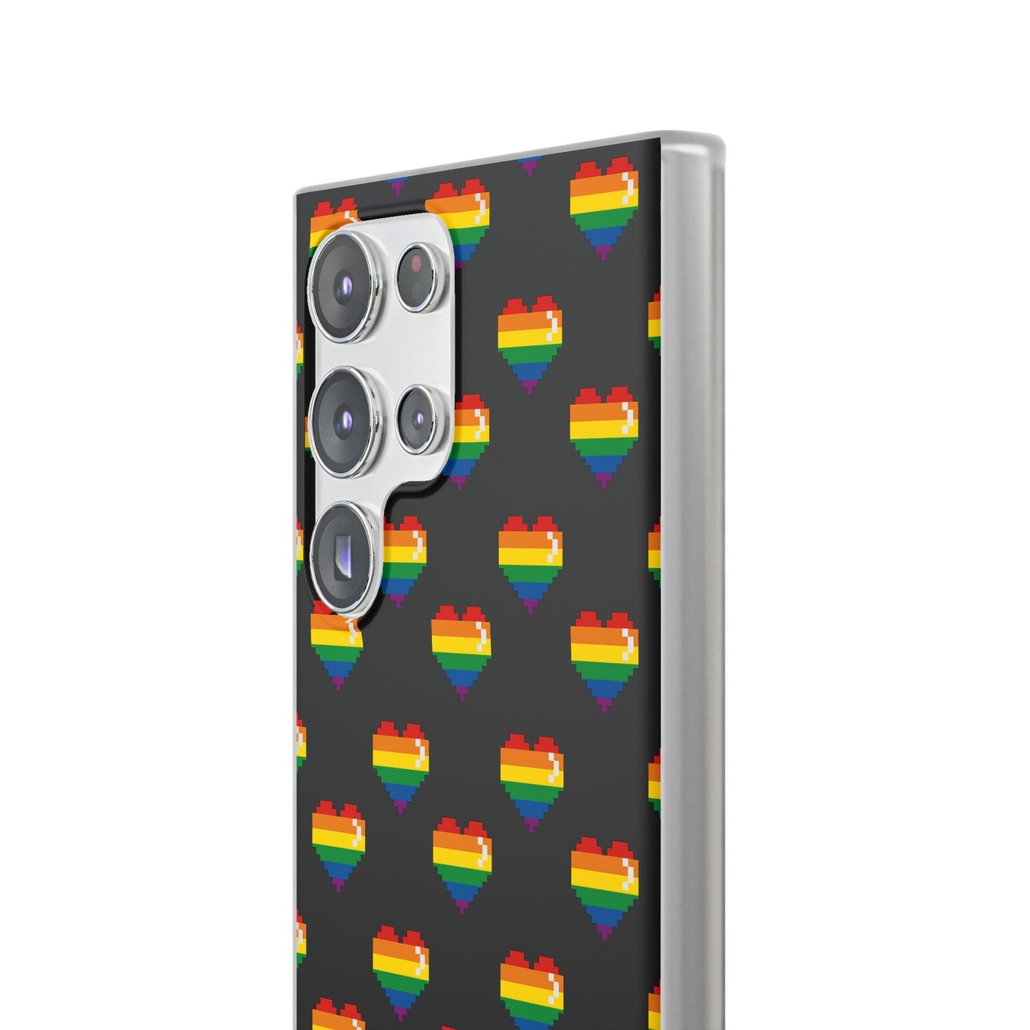 LGBTQWorldwide - ,,RETRO HERZ" Flexible Handyhülle Accessories, Case, iPhone, iPhone Cases, Phone accessory, Phone Cases, Samsung Cases, silikon, Valentine's Day promotion lgbtq Bekleidung Accessoires unisex Zubehör