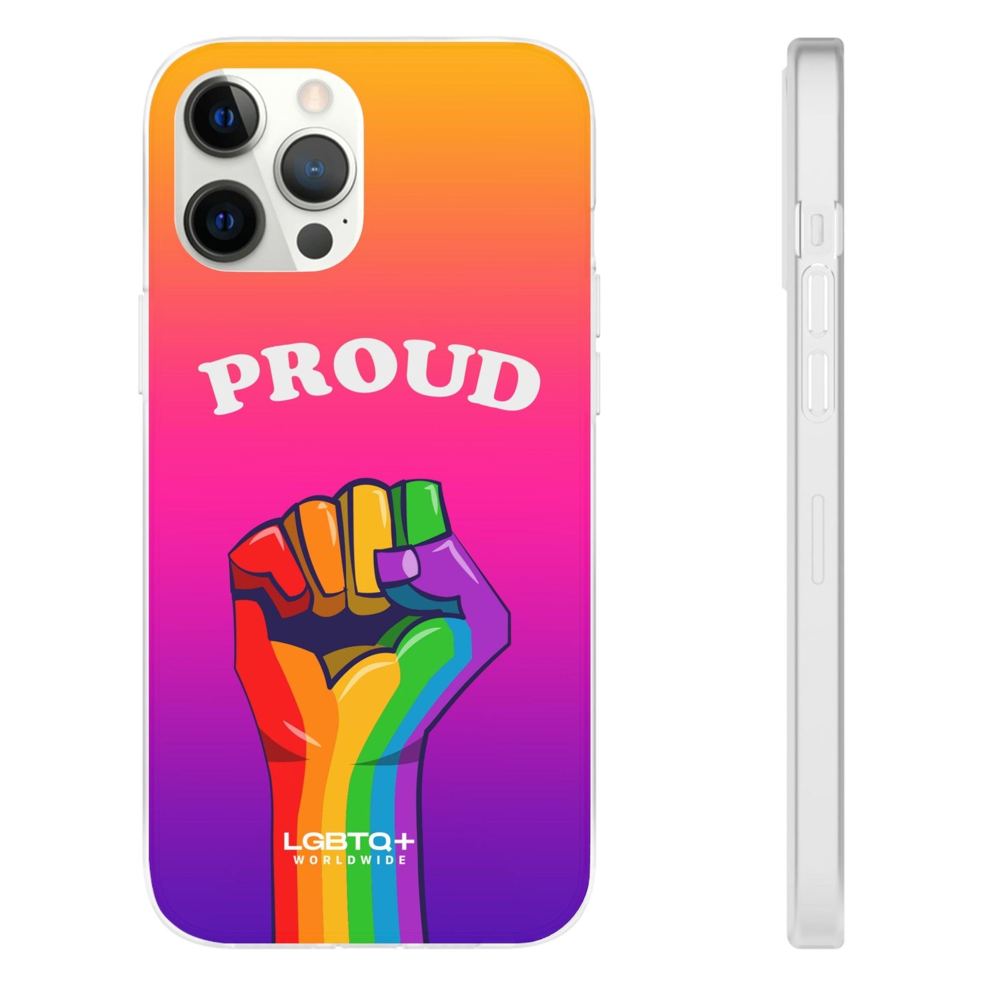 LGBTQWorldwide - ,,GLÜCKLICH" Flexible Handyhülle Accessories, Case, iPhone, iPhone Cases, Phone accessory, Phone Cases, Samsung Cases, silikon, Valentine's Day promotion lgbtq Bekleidung Accessoires unisex Zubehör