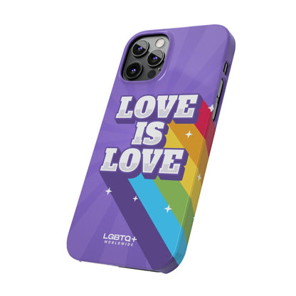 LGBTQWorldwide - ,,LOVE IS LOVE" Handyhülle Accessories, Back-to-School, card, Glossy, iPhone, iPhone Cases, Phone accessory, Phone Cases, Samsung Cases, Slim lgbtq Bekleidung Accessoires unisex Zubehör