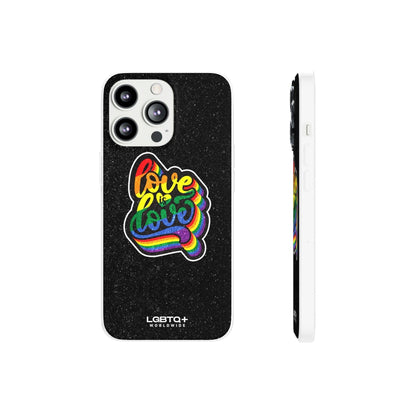 LGBTQWorldwide - ,,LIEBE IST LIEBE" Flexible Handyhülle Accessories, Case, iPhone, iPhone Cases, Phone accessory, Phone Cases, Samsung Cases, Valentine's Day promotion lgbtq Bekleidung Accessoires unisex Zubehör