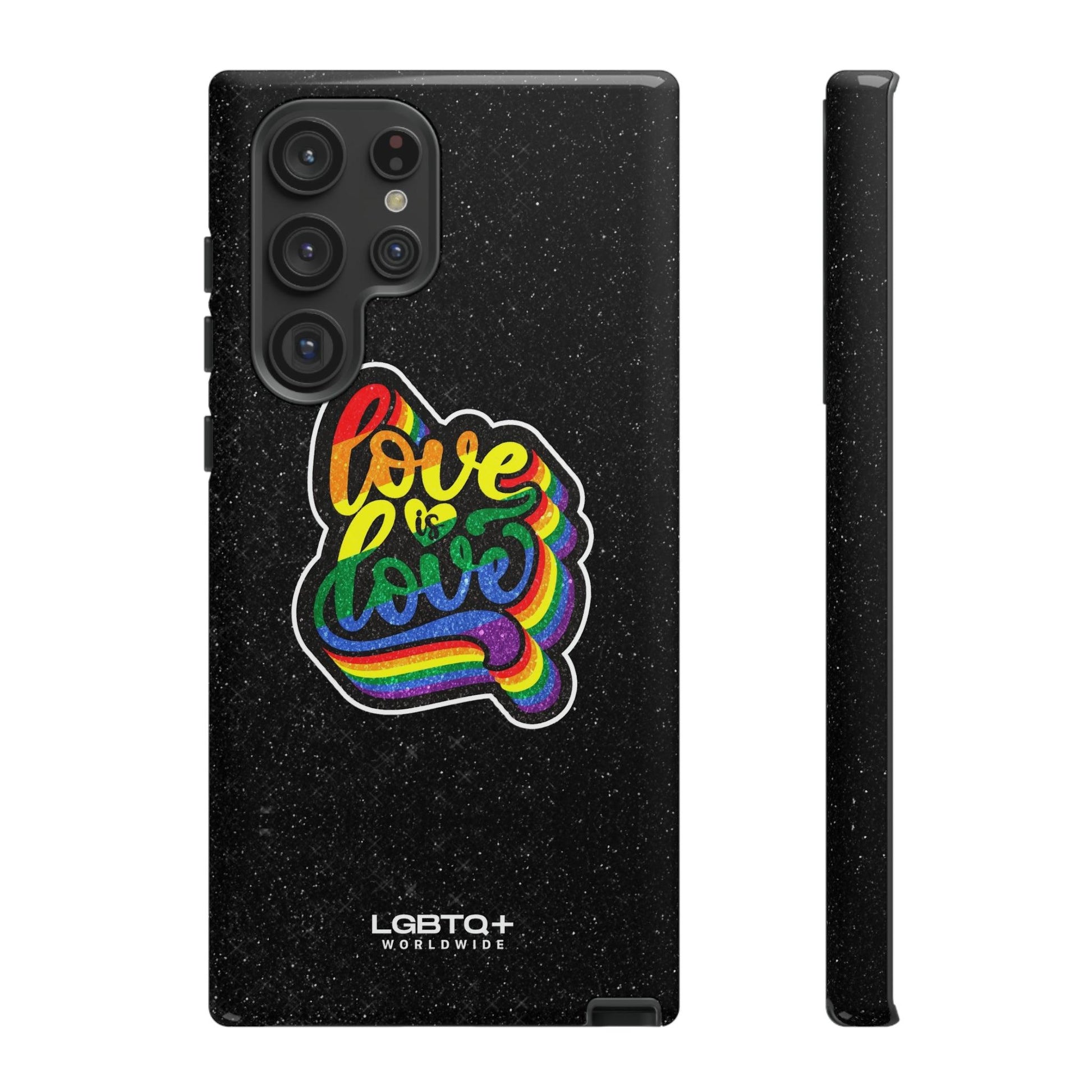 LGBTQWorldwide - ,,LOVE IS LOVE" Doppelgehäuse Handyhülle Accessories, Glossy, iPhone Cases, Matte, Phone accessory, Phone Cases, Samsung Cases, Thermo, Valentine's Day Picks lgbtq Bekleidung Accessoires unisex Zubehör