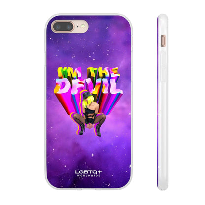 LGBTQWorldwide - ,,I AM THE DEVIL" Flexible Handyhülle Accessories, Case, iPhone, iPhone Cases, Phone accessory, Phone Cases, Samsung Cases, silikon, Valentine's Day promotion lgbtq Bekleidung Accessoires unisex Zubehör