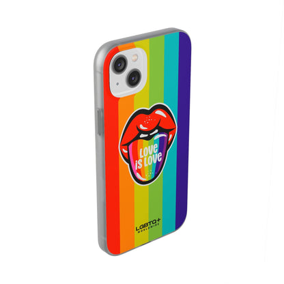 LGBTQWorldwide - ,,LIEBES ZUNGE" Flexible Handyhülle Accessories, Case, iPhone, iPhone Cases, Phone accessory, Phone Cases, Samsung Cases, silikon, Valentine's Day promotion lgbtq Bekleidung Accessoires unisex Zubehör