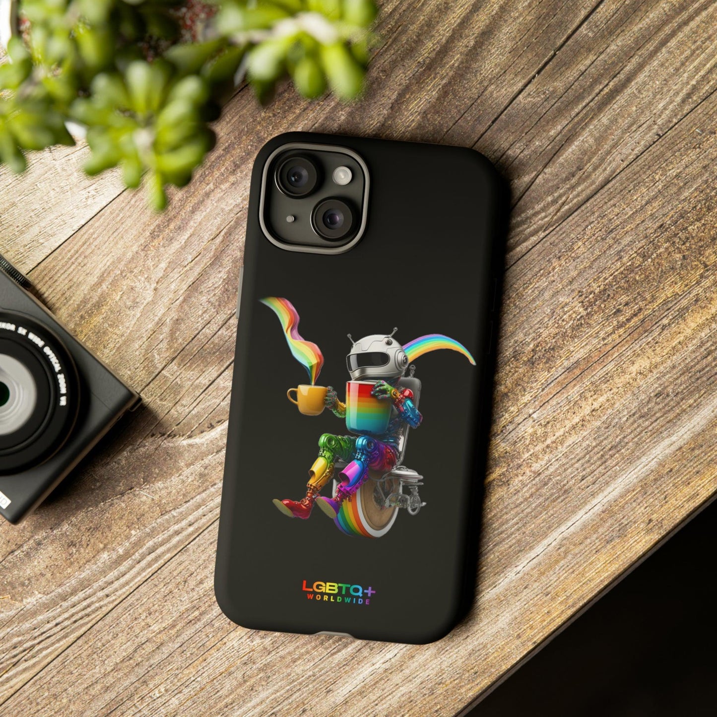 LGBTQWorldwide - ,,LUSTIGER ROBOTER" Doppelgehäuse Handyhülle Accessories, Glossy, iPhone Cases, Matte, Phone accessory, Phone Cases, Samsung Cases, tough, Valentine's Day Picks lgbtq Bekleidung Accessoires unisex Zubehör