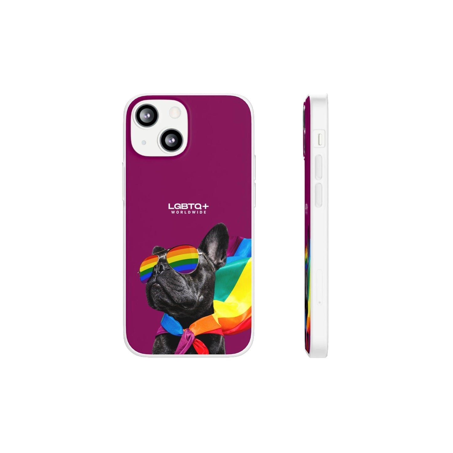 LGBTQWorldwide - ,,GLÜCKLICHER HUND" Flexible Handyhülle Accessories, Case, iPhone, iPhone Cases, Phone accessory, Phone Cases, Samsung Cases, silikon, Valentine's Day promotion lgbtq Bekleidung Accessoires unisex Zubehör