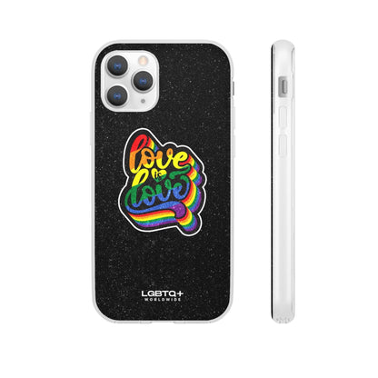 LGBTQWorldwide - ,,LIEBE IST LIEBE" Flexible Handyhülle Accessories, Case, iPhone, iPhone Cases, Phone accessory, Phone Cases, Samsung Cases, Valentine's Day promotion lgbtq Bekleidung Accessoires unisex Zubehör