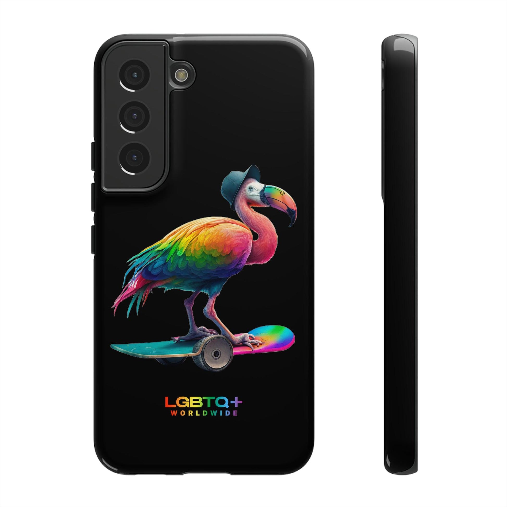 LGBTQWorldwide - ,,FLAMINGO" Doppelgehäuse Handyhülle Accessories, Glossy, iPhone Cases, Matte, Phone accessory, Phone Cases, Samsung Cases, tough, Valentine's Day Picks lgbtq Bekleidung Accessoires unisex Zubehör