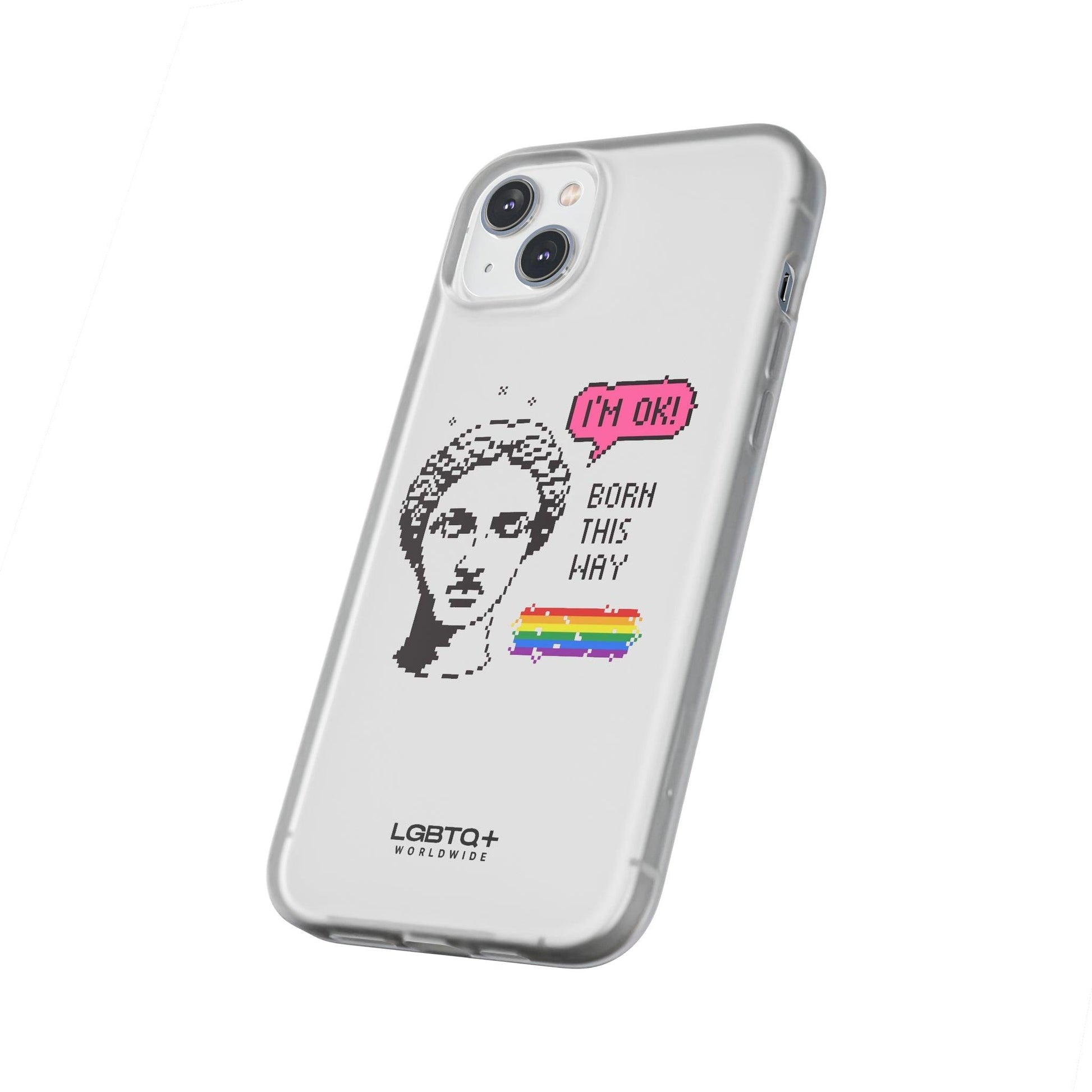 LGBTQWorldwide - ,,BORN THIS WAY" Flexible Handyhülle Accessories, Case, iPhone, iPhone Cases, Phone accessory, Phone Cases, Samsung Cases, silikon, Valentine's Day promotion lgbtq Bekleidung Accessoires unisex Zubehör