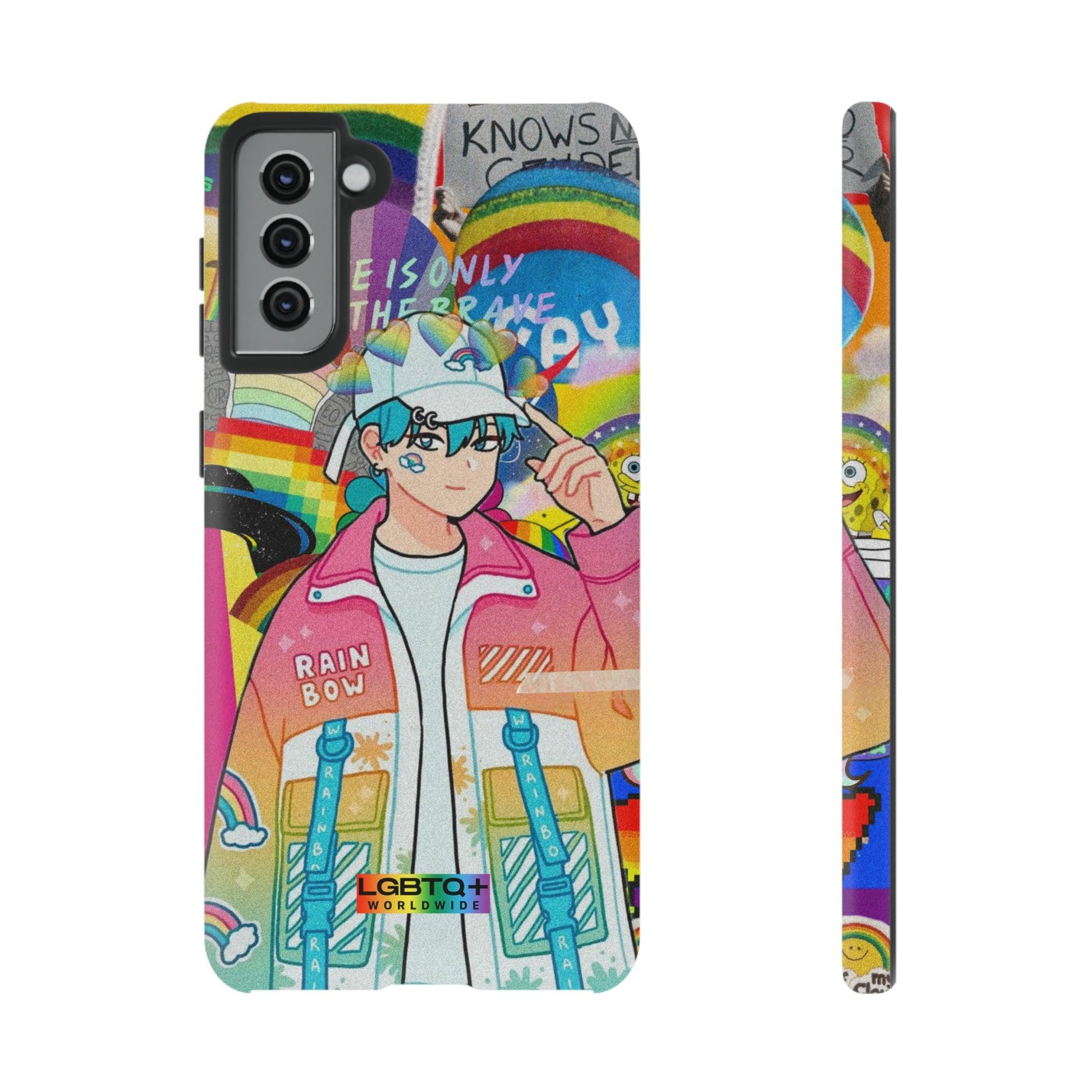 LGBTQWorldwide - ,,REGENBOGEN JUNGE" Doppelgehäuse Handyhülle Accessories, Glossy, iPhone Cases, Matte, Phone accessory, Phone Cases, Samsung Cases, Thermo, Valentine's Day Picks lgbtq Bekleidung Accessoires unisex Zubehör