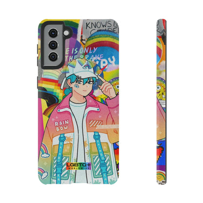 LGBTQWorldwide - ,,REGENBOGEN JUNGE" Doppelgehäuse Handyhülle Accessories, Glossy, iPhone Cases, Matte, Phone accessory, Phone Cases, Samsung Cases, Thermo, Valentine's Day Picks lgbtq Bekleidung Accessoires unisex Zubehör