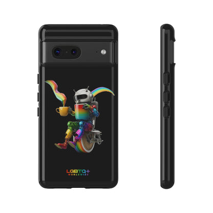 LGBTQWorldwide - ,,LUSTIGER ROBOTER" Doppelgehäuse Handyhülle Accessories, Glossy, iPhone Cases, Matte, Phone accessory, Phone Cases, Samsung Cases, tough, Valentine's Day Picks lgbtq Bekleidung Accessoires unisex Zubehör