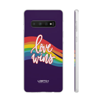 LGBTQWorldwide - ,,LIEBE GEWINNT" Flexible Handyhülle Accessories, Case, iPhone, iPhone Cases, Phone accessory, Phone Cases, Samsung Cases, silikon, Valentine's Day promotion lgbtq Bekleidung Accessoires unisex Zubehör