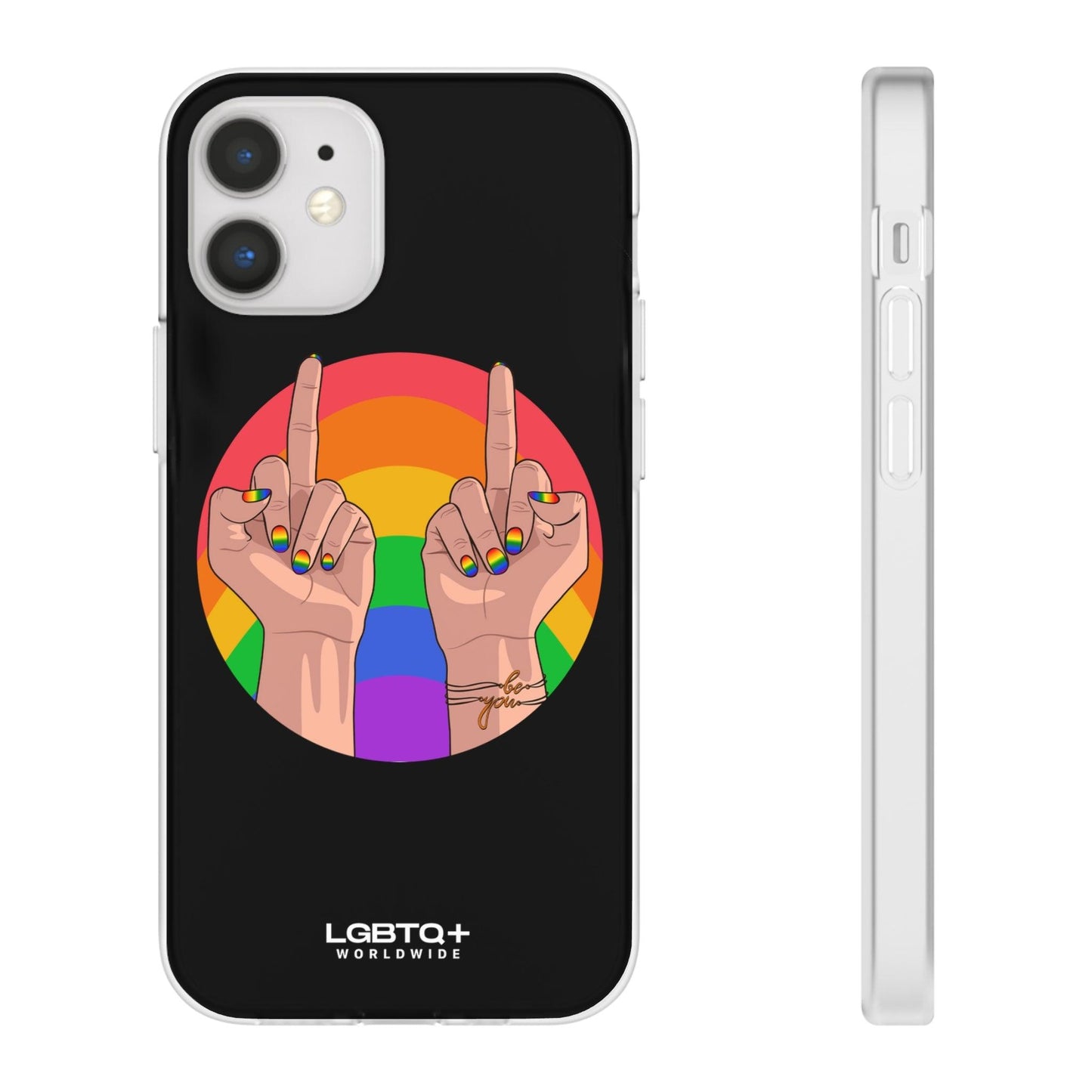 LGBTQWorldwide - ,,GIVE A FUCK" Flexible Handyhülle Accessories, Case, iPhone, iPhone Cases, Phone accessory, Phone Cases, Samsung Cases, silikon, Valentine's Day promotion lgbtq Bekleidung Accessoires unisex Zubehör