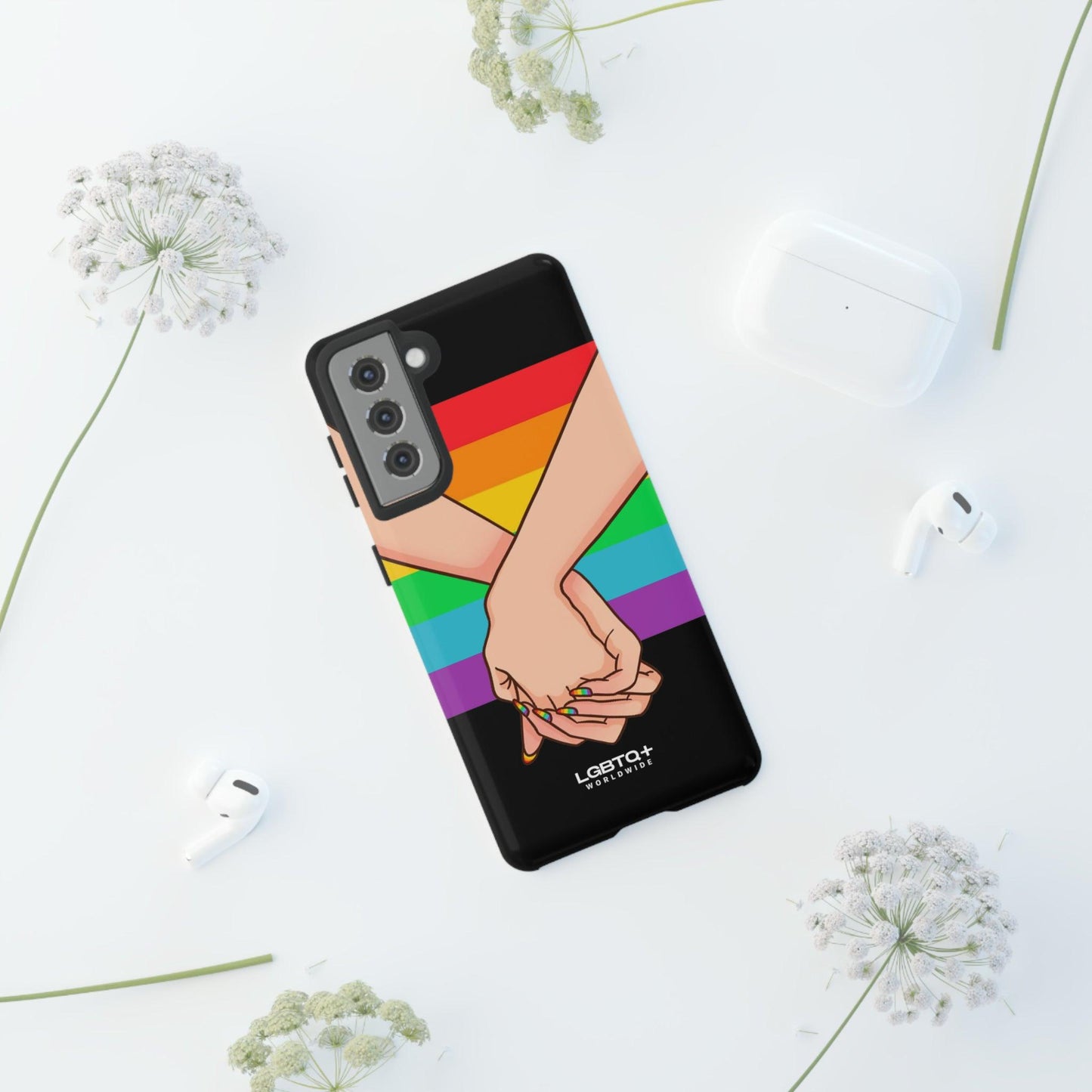 LGBTQWorldwide - ,,TOGETHER PRIDE" Doppelgehäuse Handyhülle Accessories, Glossy, iPhone Cases, Matte, Phone accessory, Phone Cases, Samsung Cases, Thermo, Valentine's Day Picks lgbtq Bekleidung Accessoires unisex Zubehör