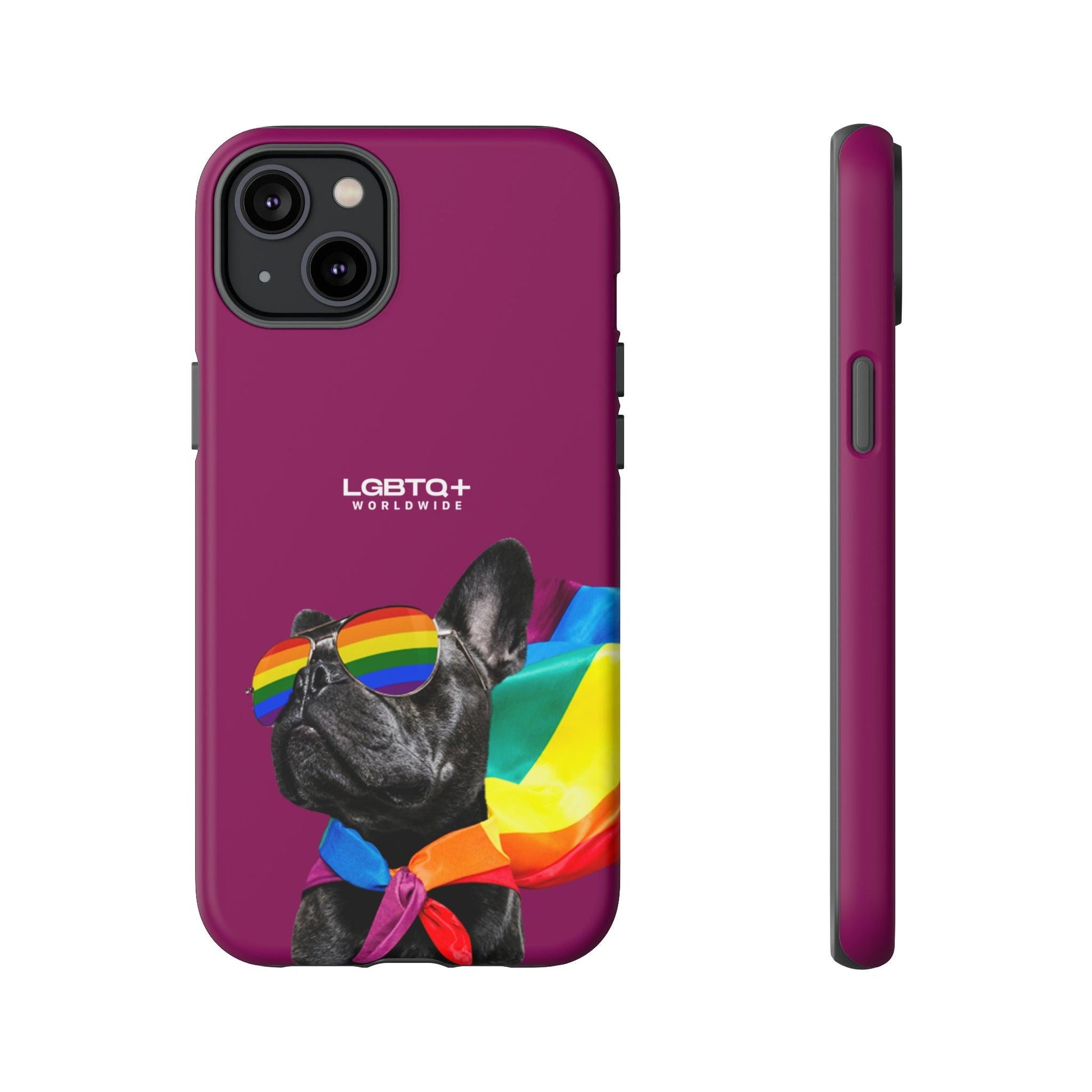 LGBTQWorldwide - ,,GLÜCKLICHER HUND" Doppelgehäuse Handyhülle Accessories, Glossy, iPhone Cases, Matte, Phone accessory, Phone Cases, Samsung Cases, Thermo, Valentine's Day Picks lgbtq Bekleidung Accessoires unisex Zubehör